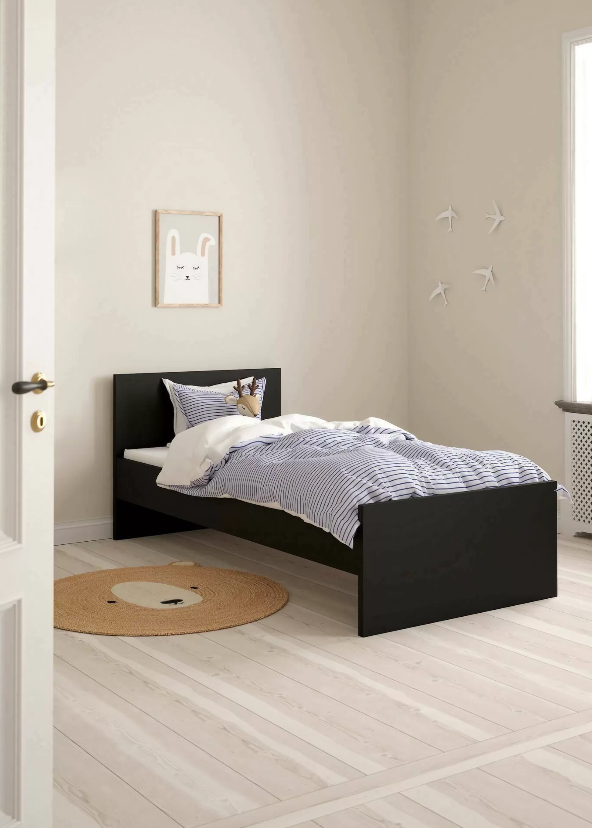 Dmora Letti Singoli<Letto singolo Assar, 96x197 h80 cm,