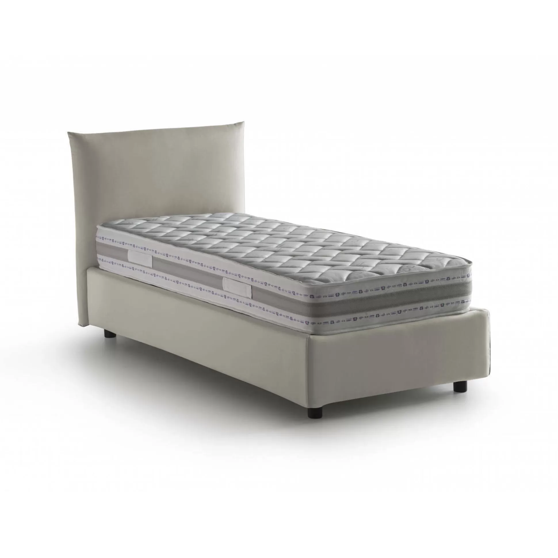 Dmora Letti Singoli<Letto singolo Azeglio, con materasso Cm 80x190 incluso,