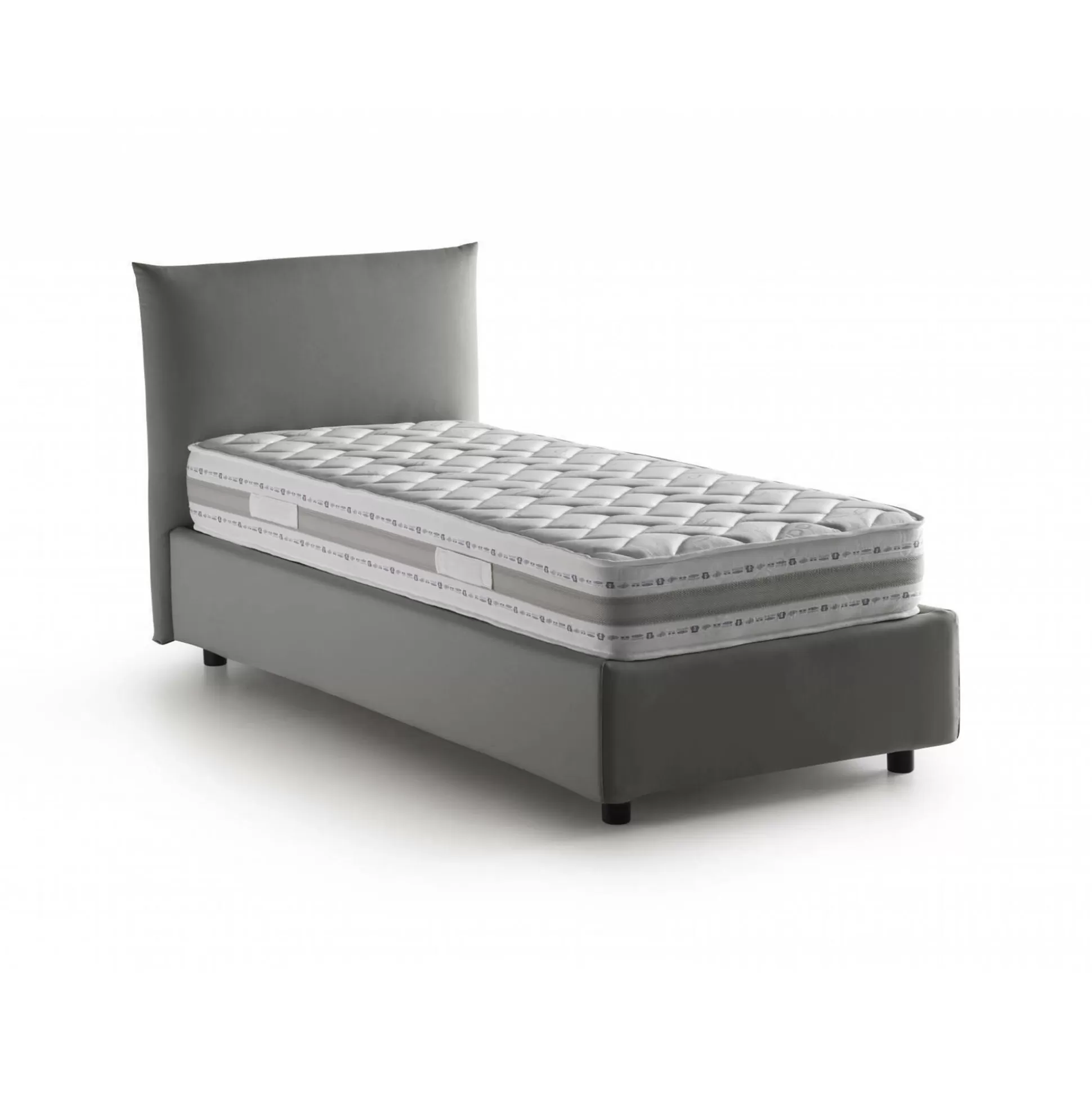 Dmora Letti Singoli<Letto singolo Azeglio, con materasso Cm 80x190 incluso,