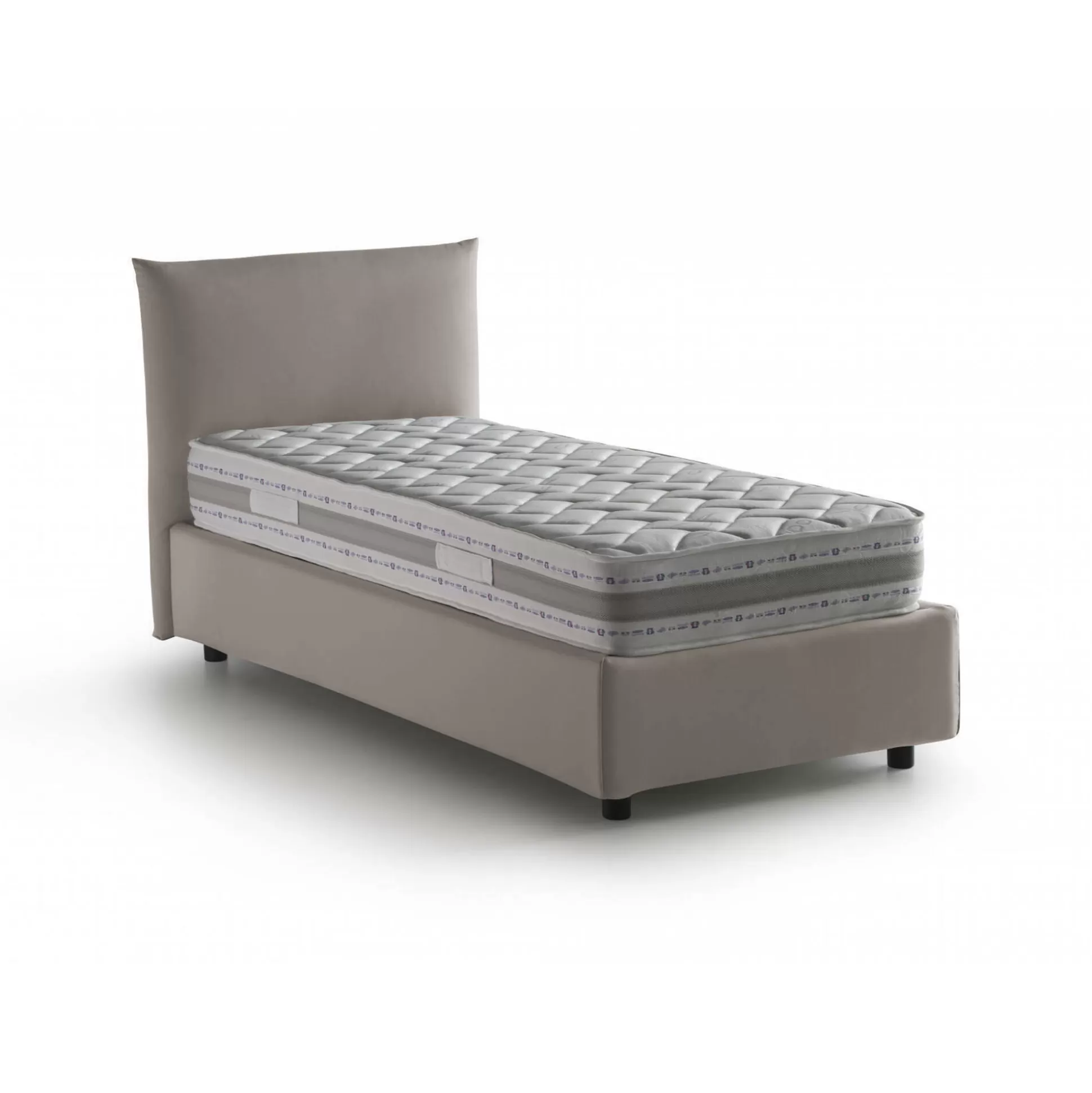 Dmora Letti Singoli<Letto singolo Azeglio, con materasso Cm 80x190 incluso,
