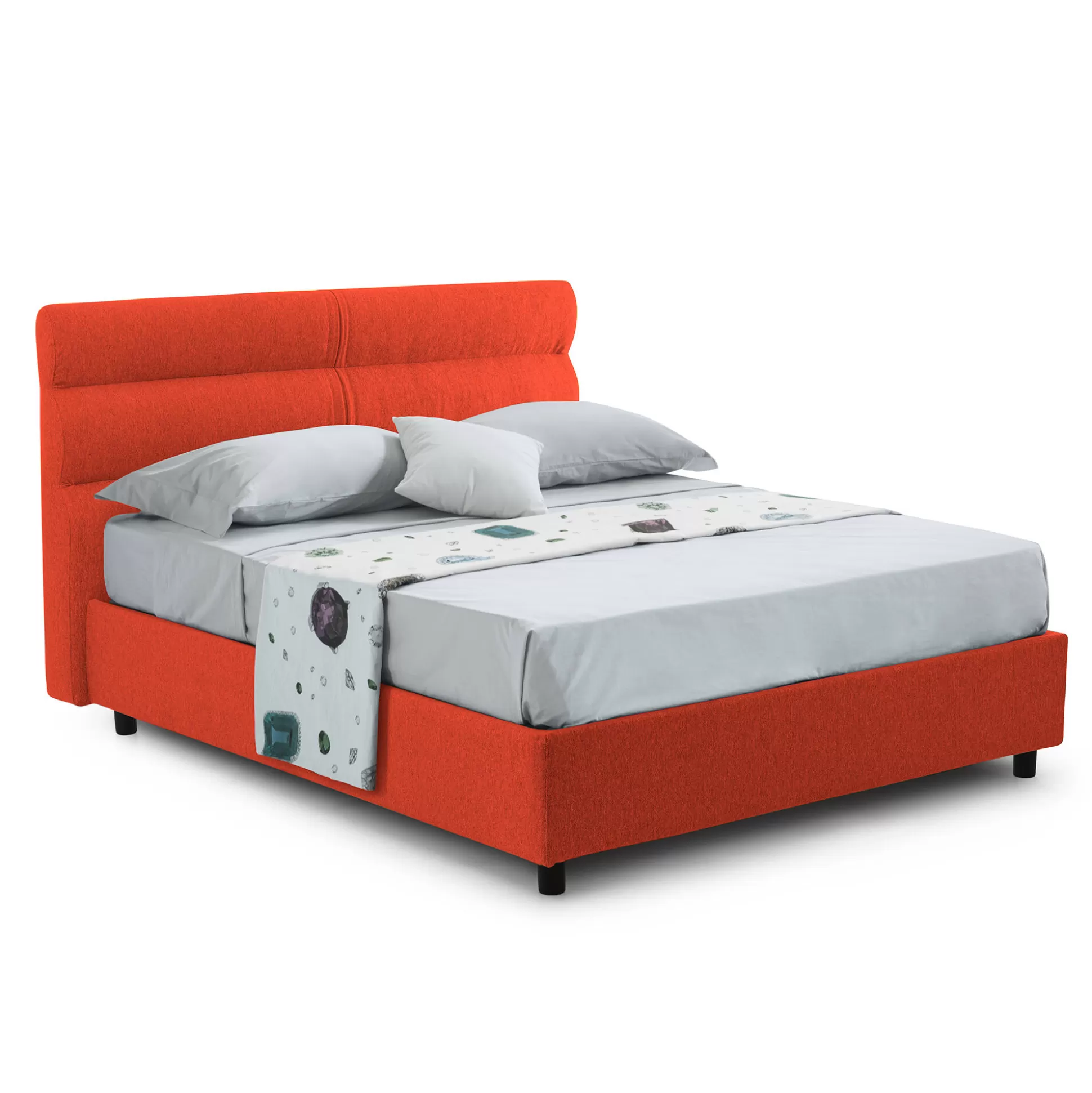 Dmora Letti Singoli<Letto singolo Brez, Adatto a materasso Cm 80x190,