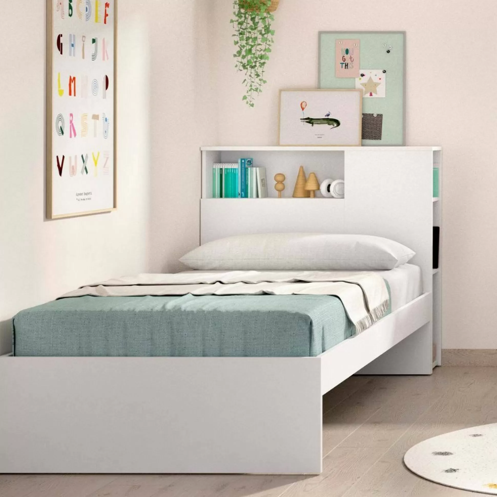 Dmora Letti Singoli<Letto singolo Crispina, 99x218 h96 cm,