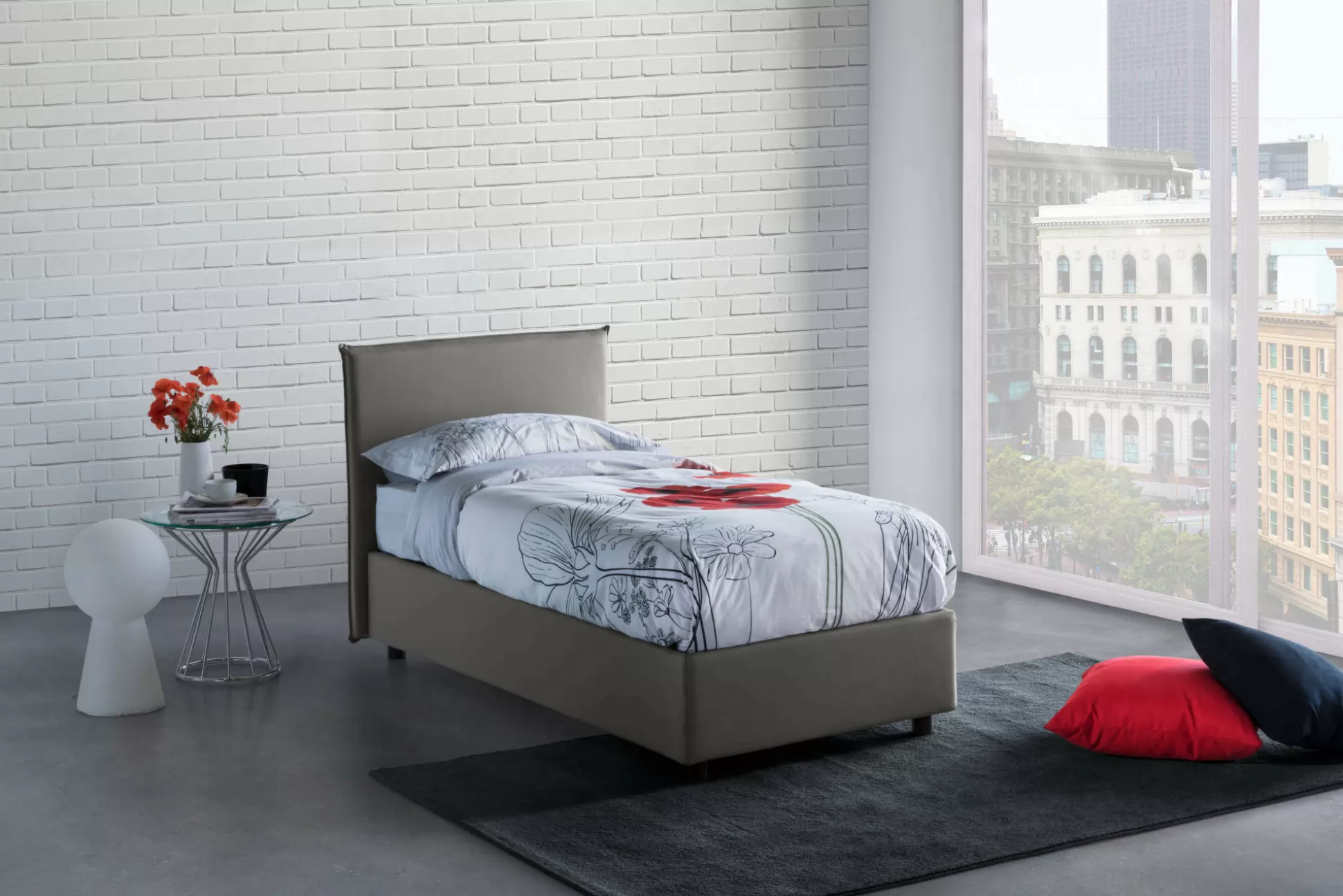 Dmora Letti Singoli<Letto singolo Dapuzz, adatto per materasso Cm 80x190,