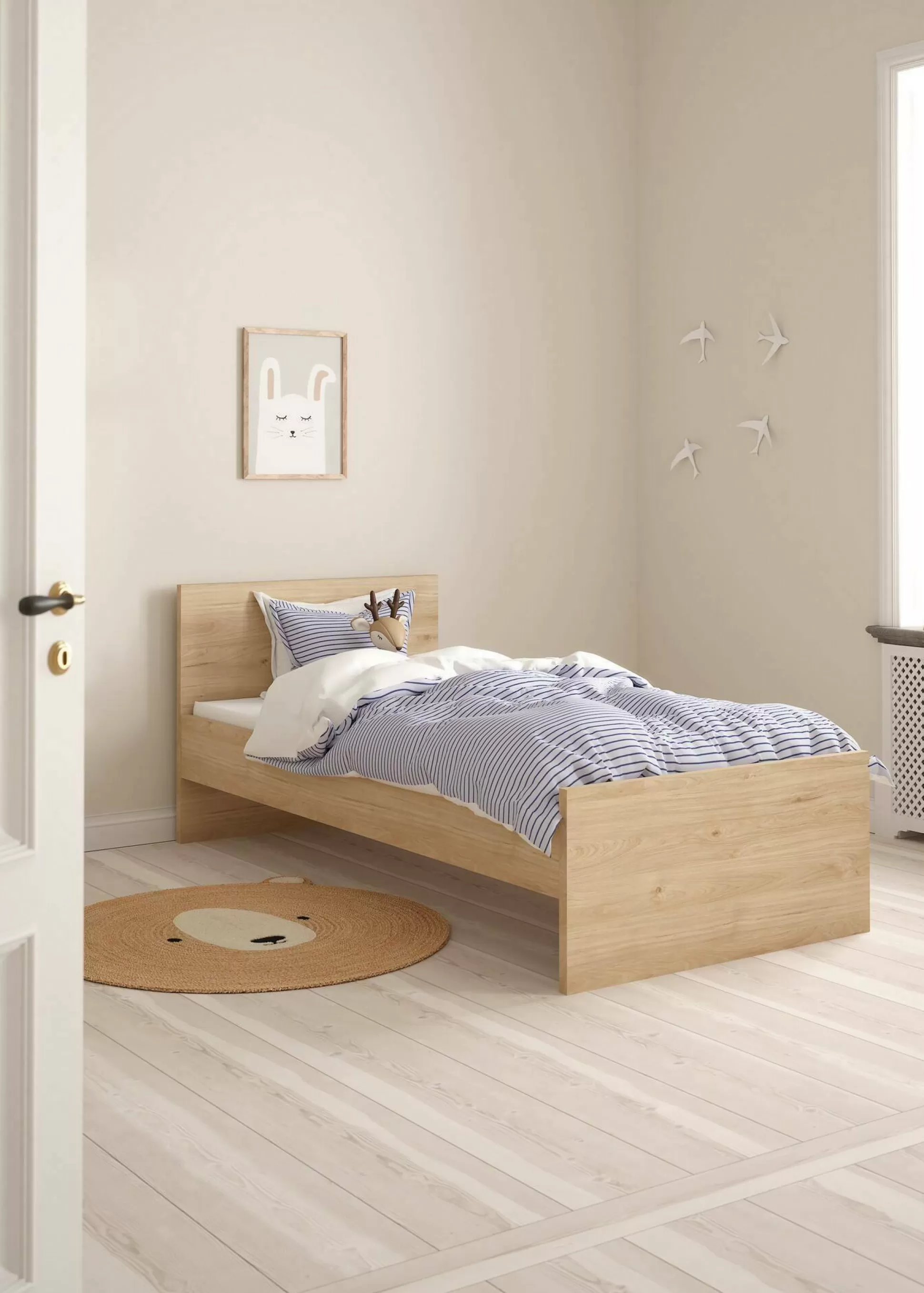 Dmora Letti Singoli<Letto singolo Dsiqueir, 197x96 h80 cm,