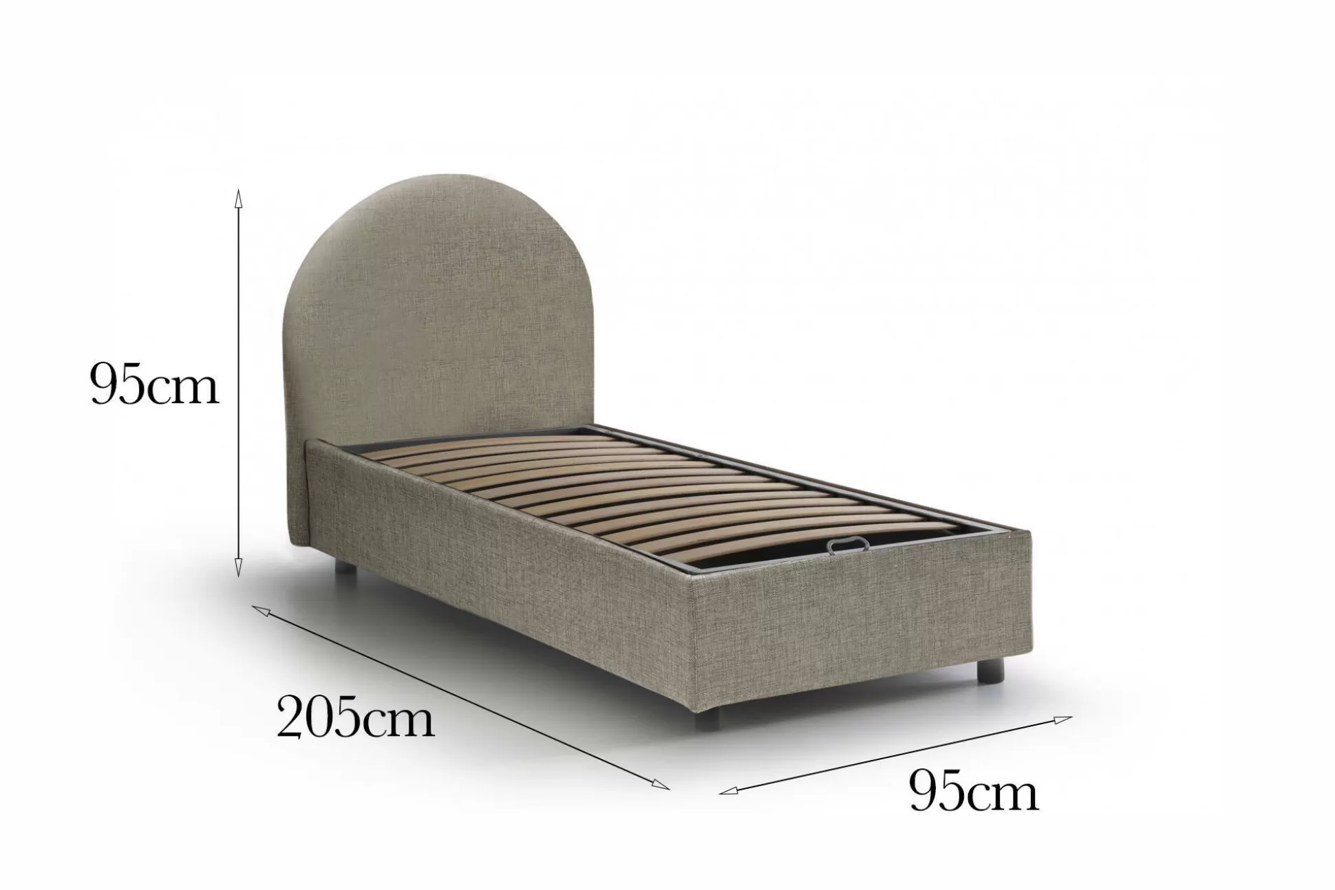 Dmora Letti Singoli<Letto singolo Egle, con materasso Cm 80x190 incluso,
