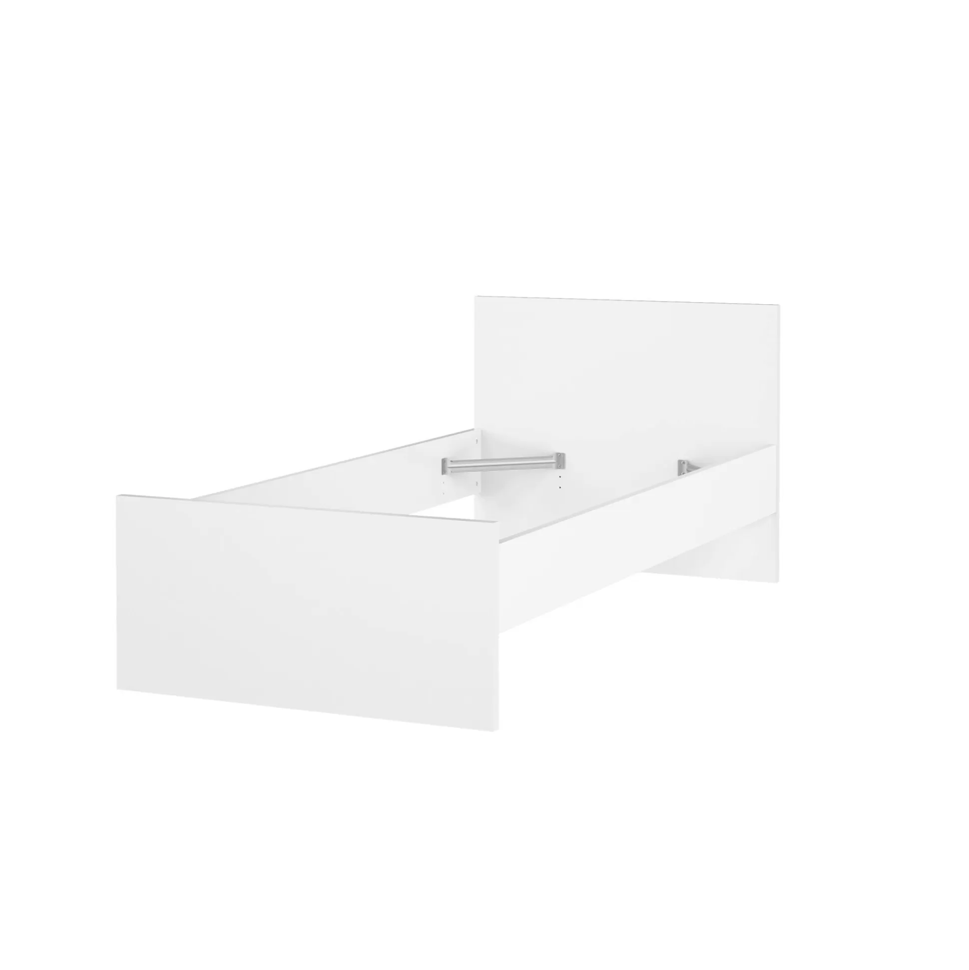 Dmora Letti Singoli<Letto singolo Fanny, Sommier per camera da letto, Giroletto per stanza, Struttura porta materasso, 96x197 h80 cm, Bianco