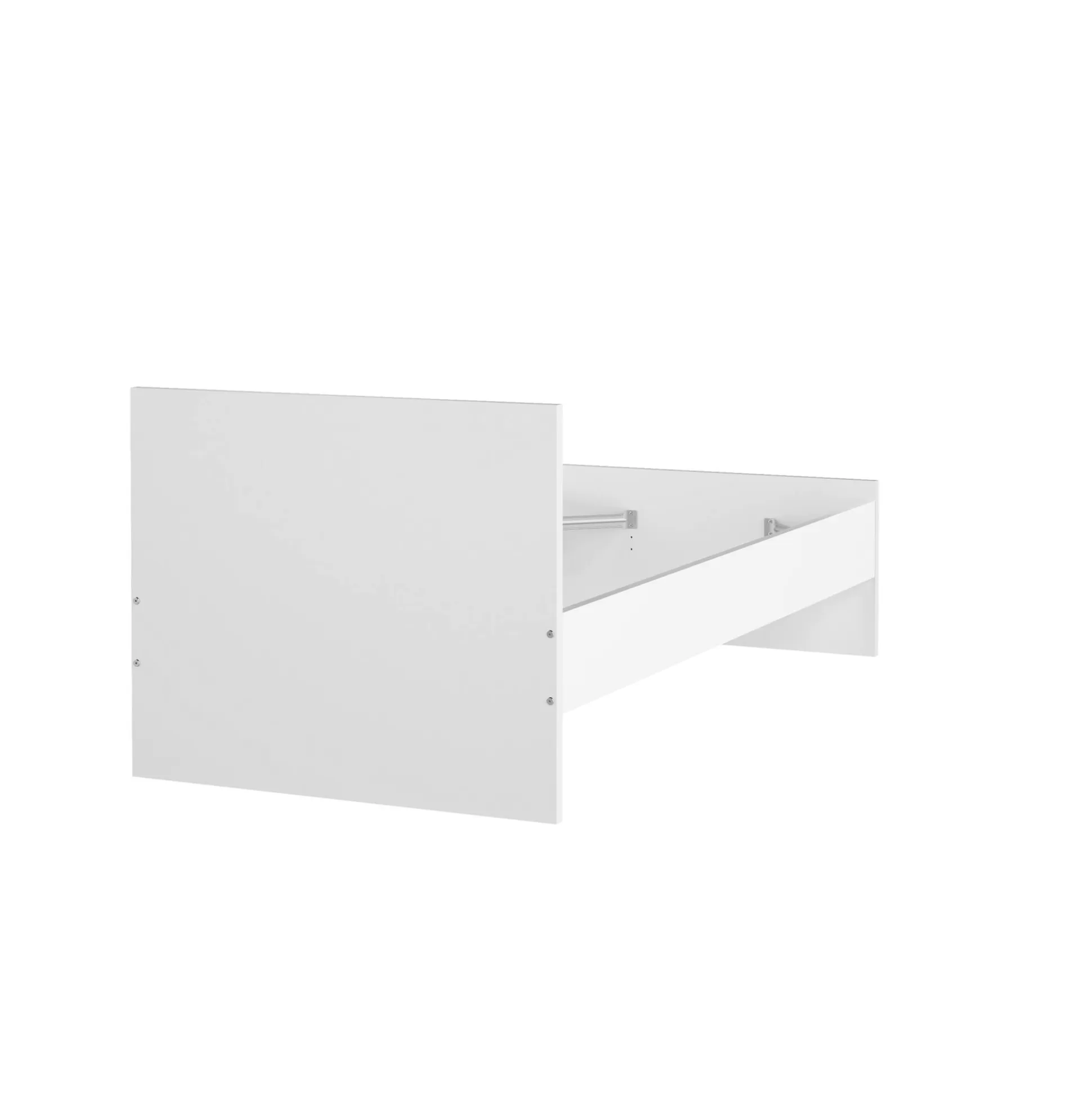 Dmora Letti Singoli<Letto singolo Fanny, Sommier per camera da letto, Giroletto per stanza, Struttura porta materasso, 96x197 h80 cm, Bianco