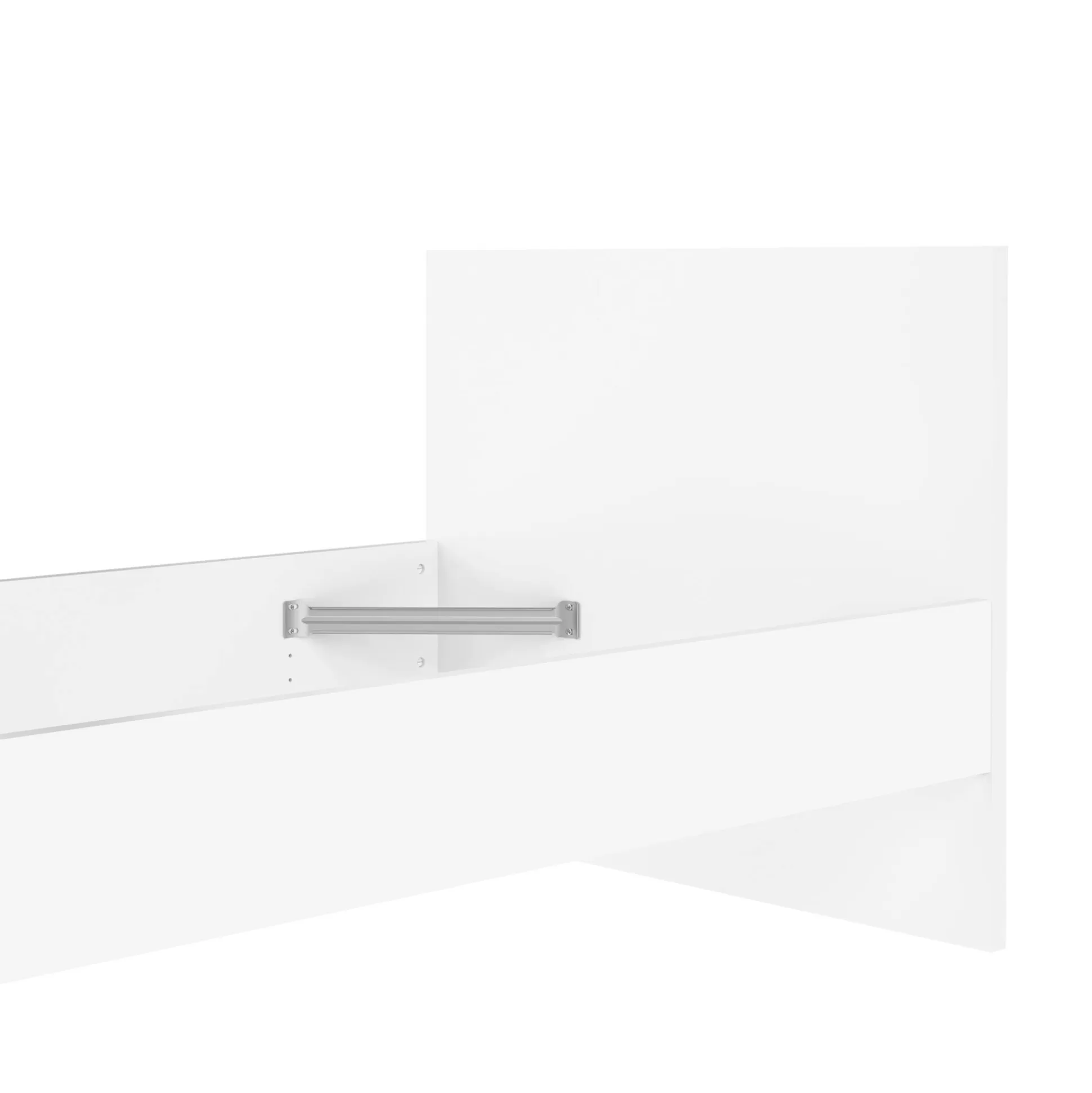 Dmora Letti Singoli<Letto singolo Fanny, Sommier per camera da letto, Giroletto per stanza, Struttura porta materasso, 96x197 h80 cm, Bianco