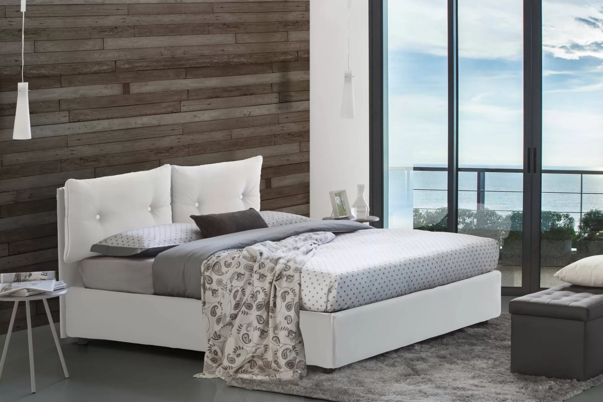 Dmora Letti Singoli<Letto singolo Ildegarda, adatto per materasso Cm 80x190,