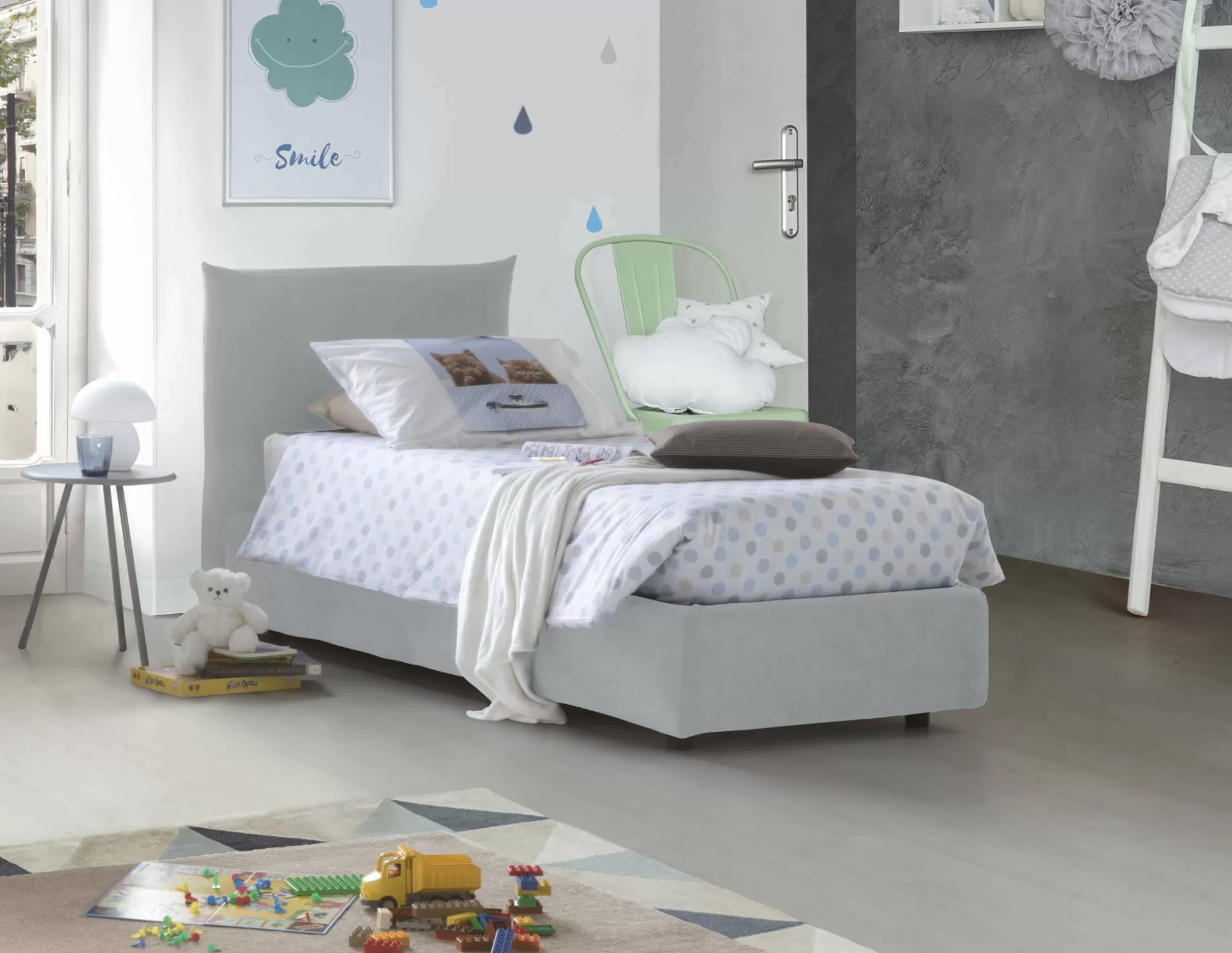 Dmora Letti Singoli<Letto singolo Ippolito, adatto per materasso Cm 80x190,