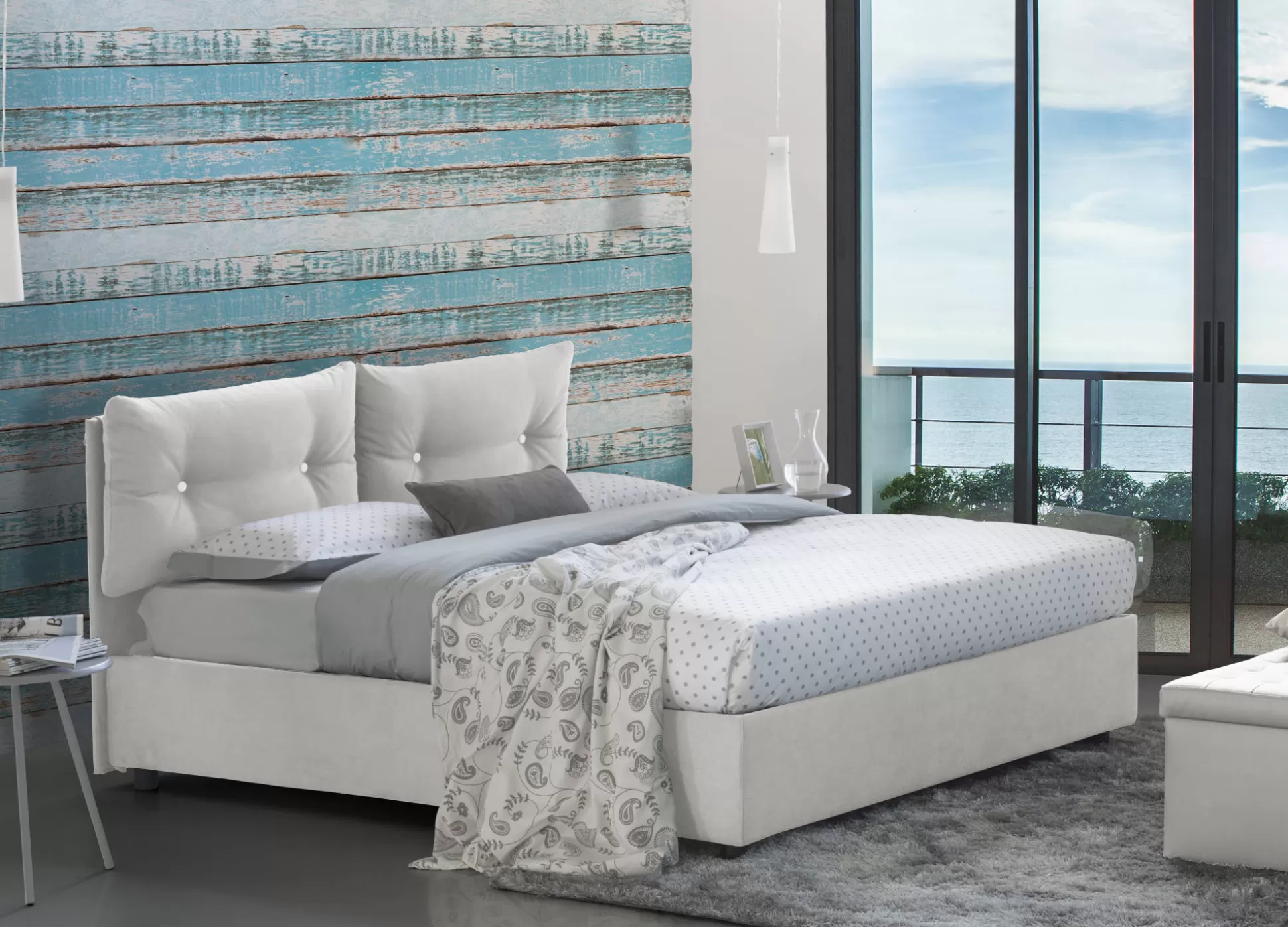 Dmora Letti Singoli<Letto singolo Sabazia, con materasso Cm 80x190 incluso,