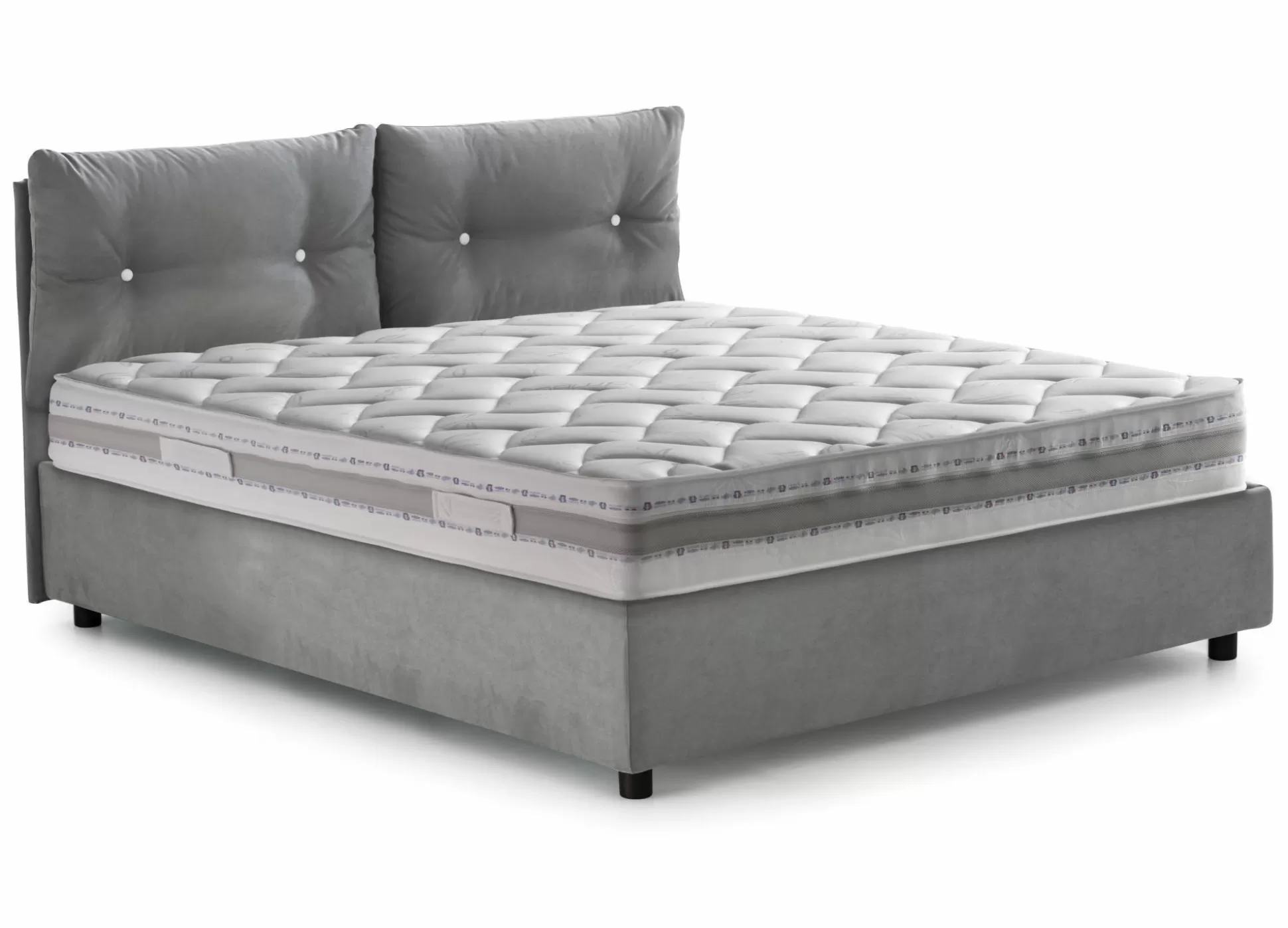 Dmora Letti Singoli<Letto singolo Sabazia, con materasso Cm 80x190 incluso,