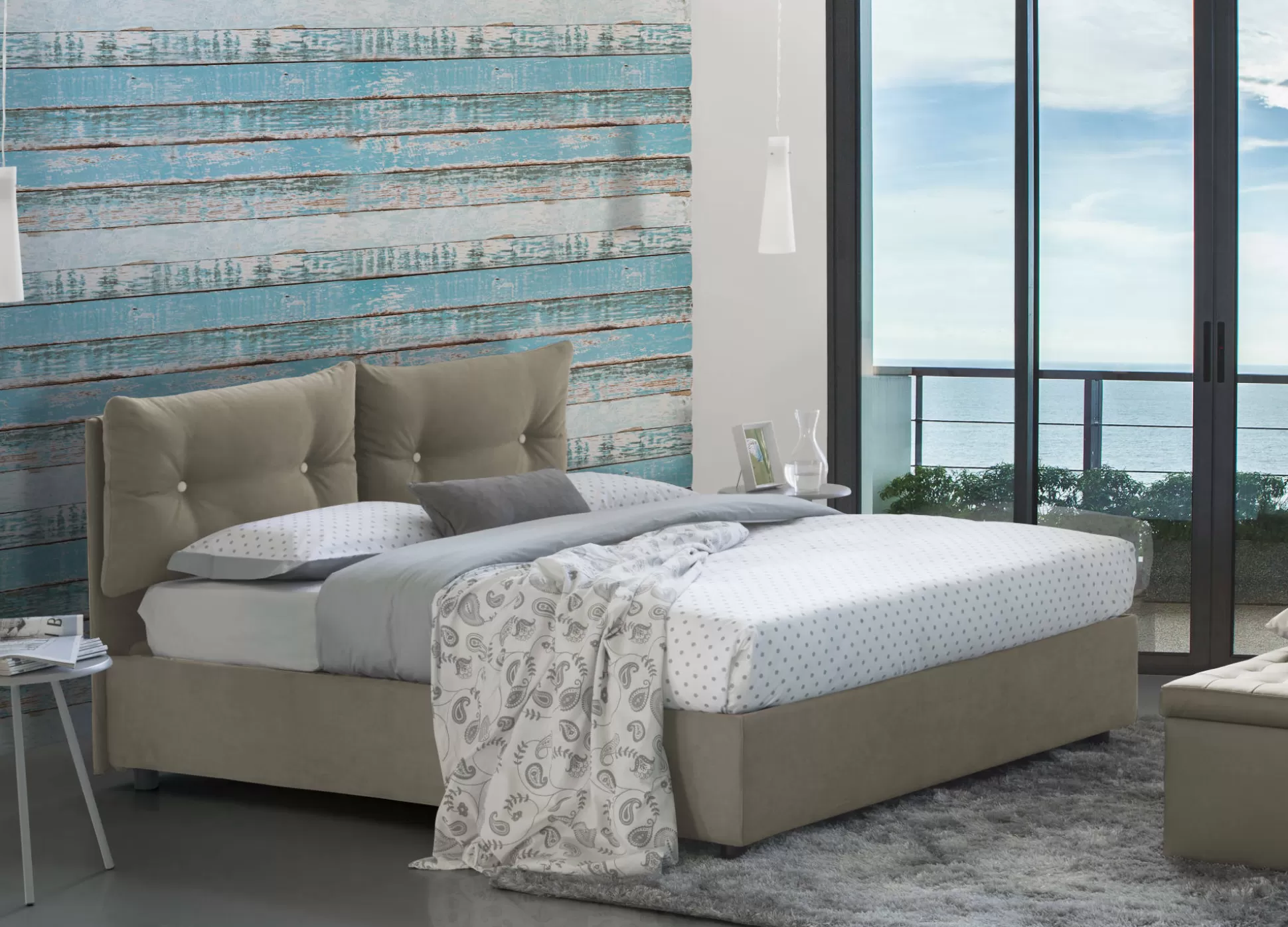 Dmora Letti Singoli<Letto singolo Sabazia, con materasso Cm 80x190 incluso,