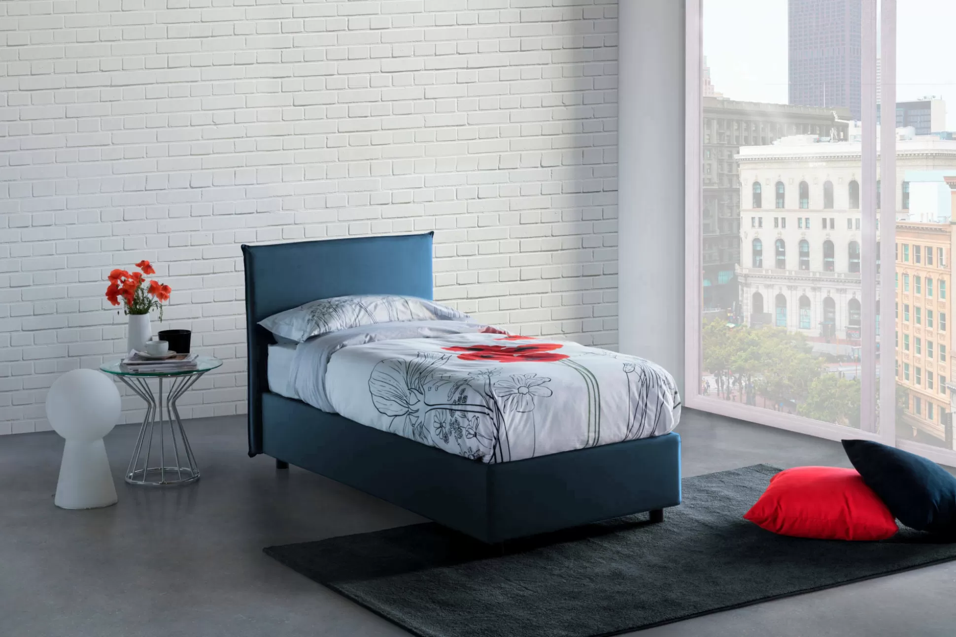 Dmora Letti Singoli<Letto singolo Shana, adatto per materasso Cm 80x200,