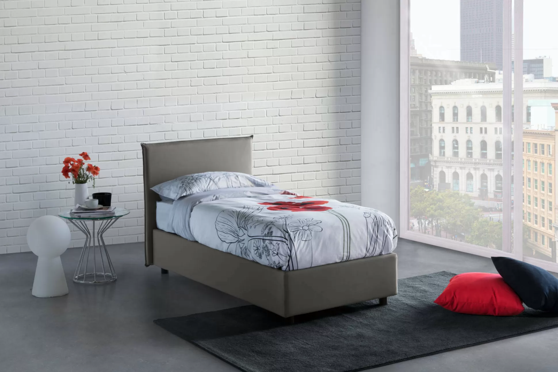 Dmora Letti Singoli<Letto singolo Shana, adatto per materasso Cm 80x200,