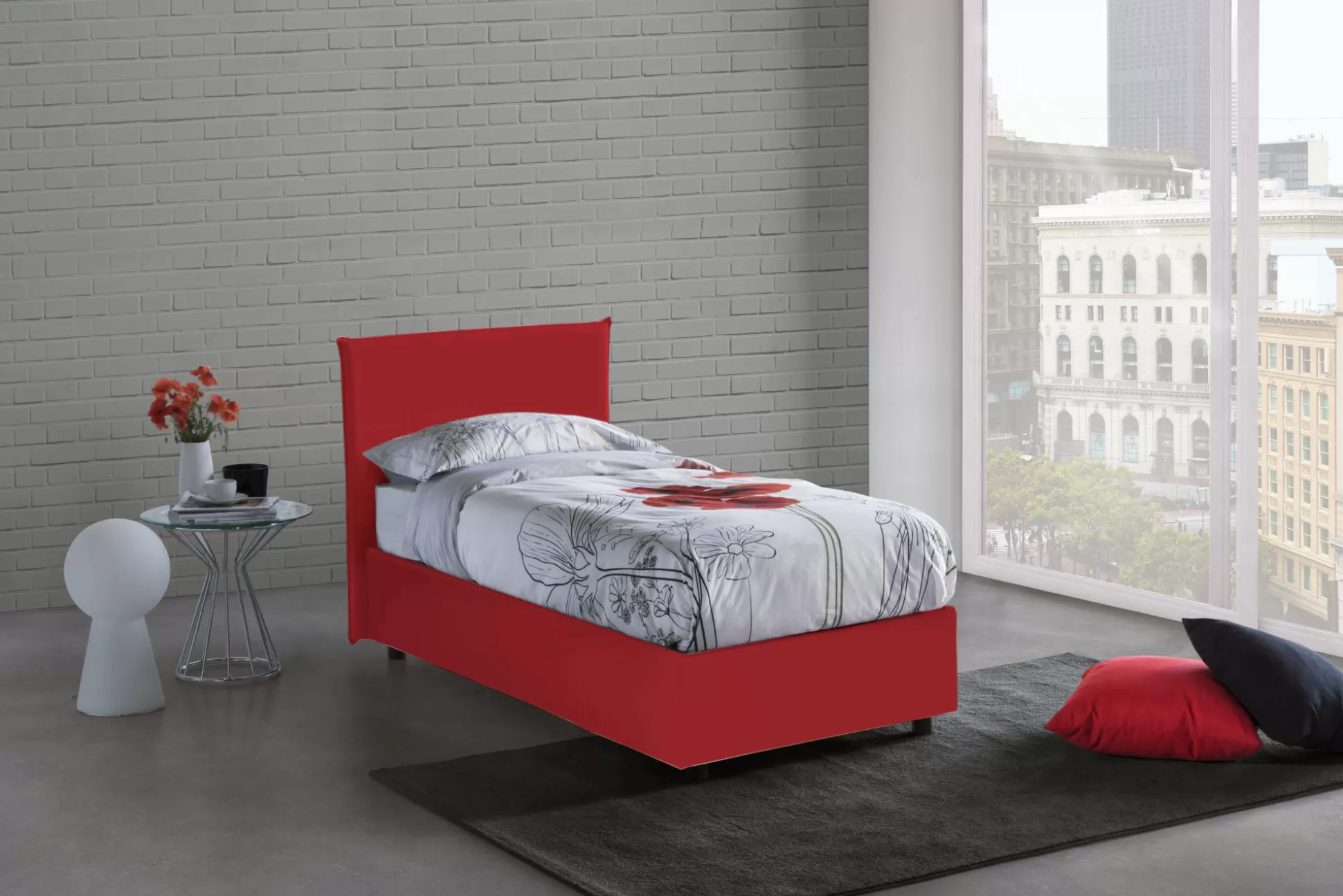 Dmora Letti Singoli<Letto singolo Shana, adatto per materasso Cm 80x200,