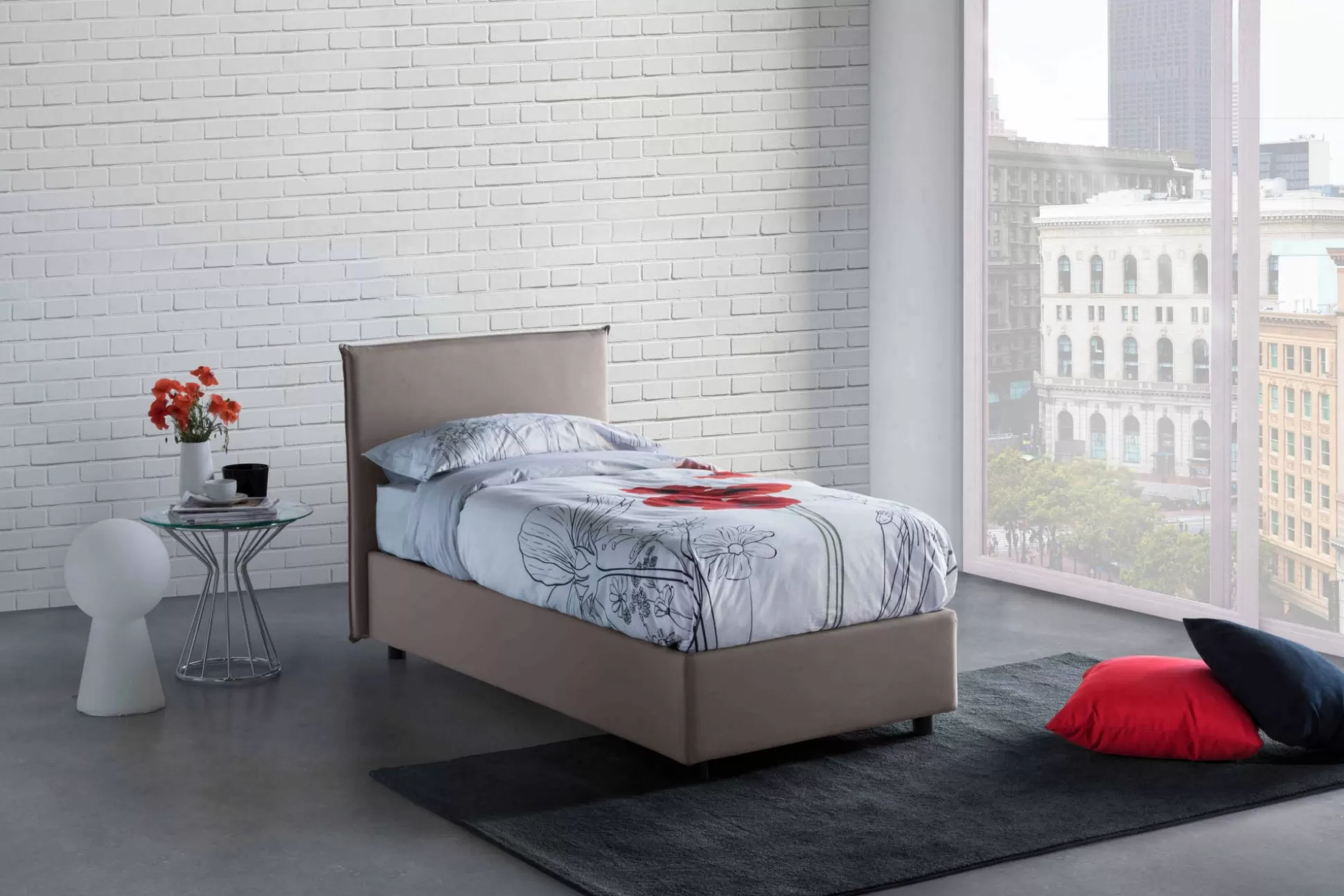 Dmora Letti Singoli<Letto singolo Shana, adatto per materasso Cm 80x200,