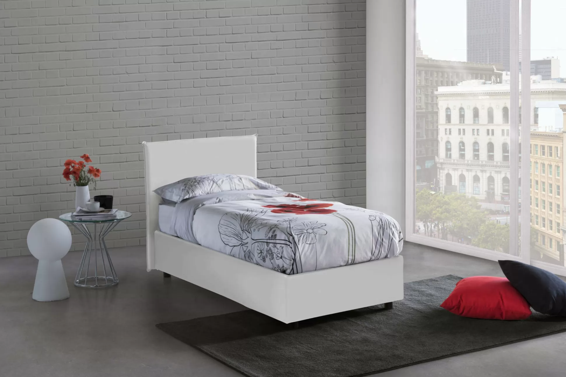 Dmora Letti Singoli<Letto singolo UmmHakim, adatto per materasso Cm 90x190,