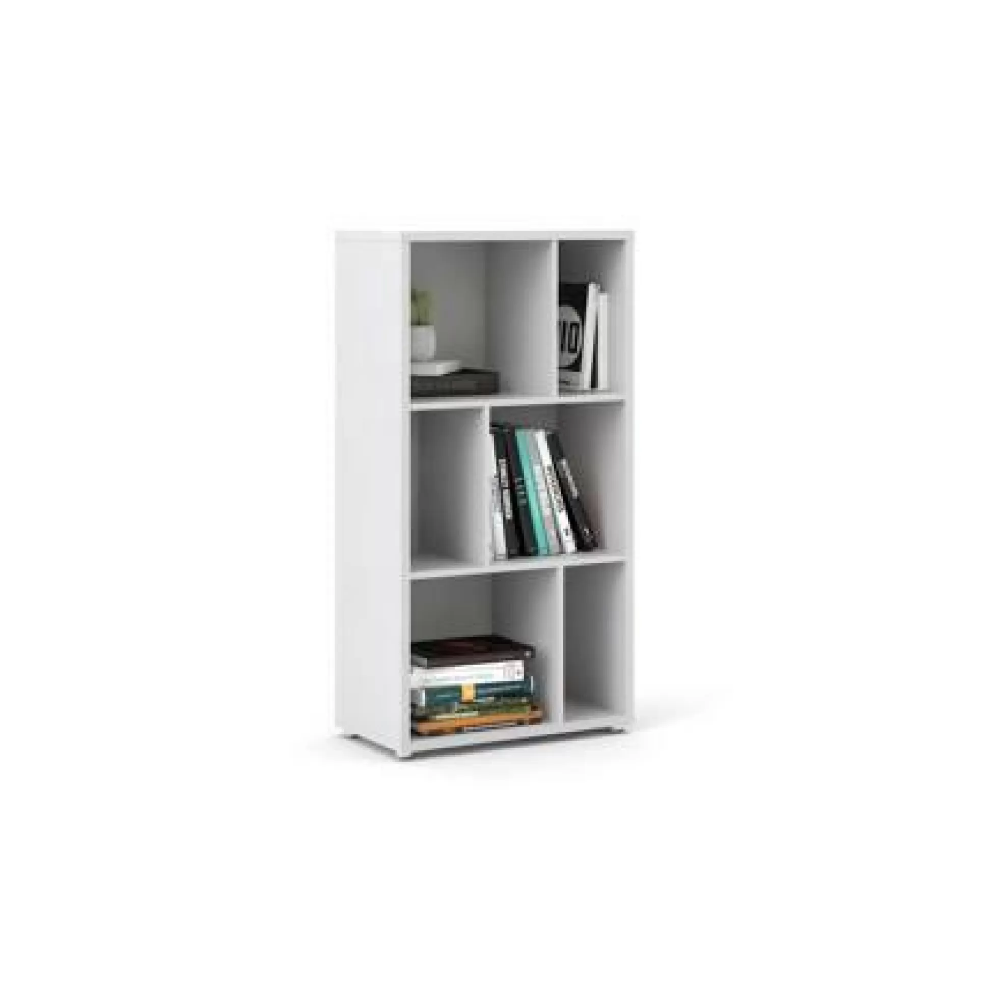 Dmora Librerie<Libreria a due ripiani con scomparti, colore , cm 61 x 117 x 33