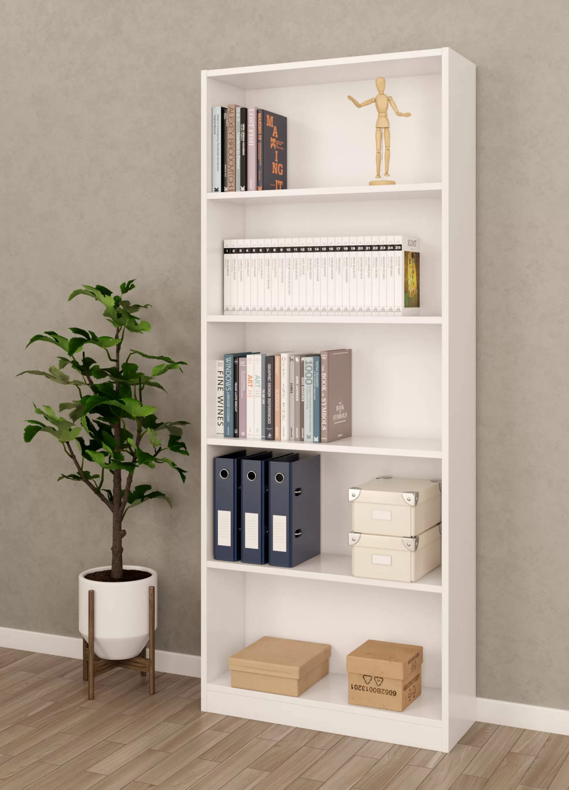 Dmora Librerie<Libreria Abla, 80x28h201 cm,