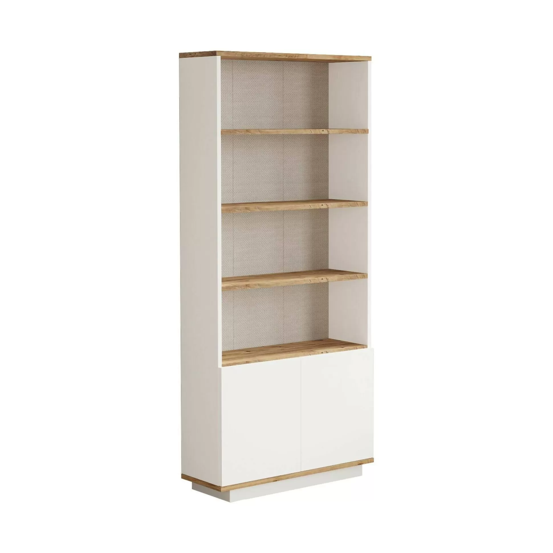 Dmora Librerie<Libreria Achromic, 75x27h168 cm, Quercia e Bianco