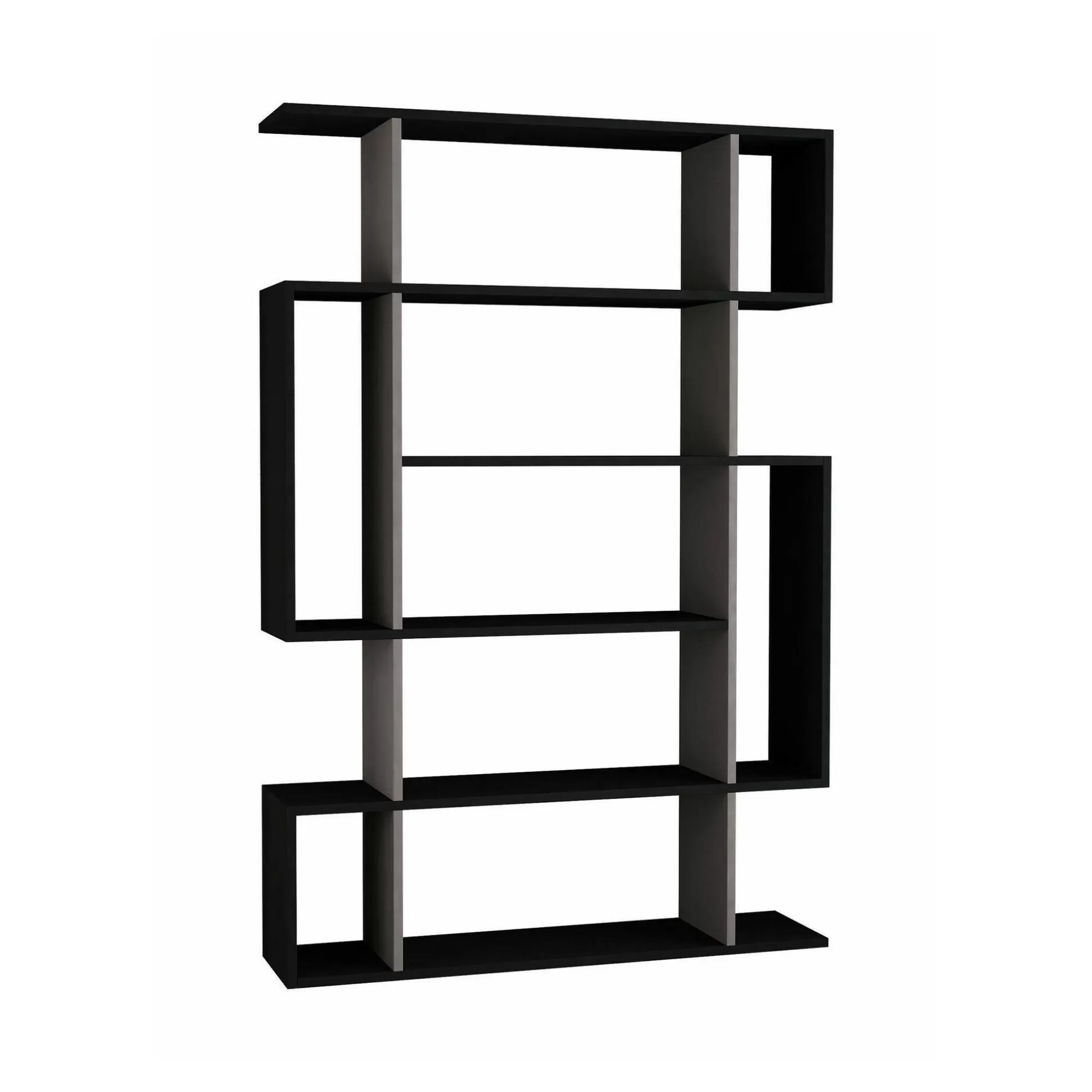 Dmora Librerie<Libreria Agamermis, 110x26h161 cm, Antracite e Beige