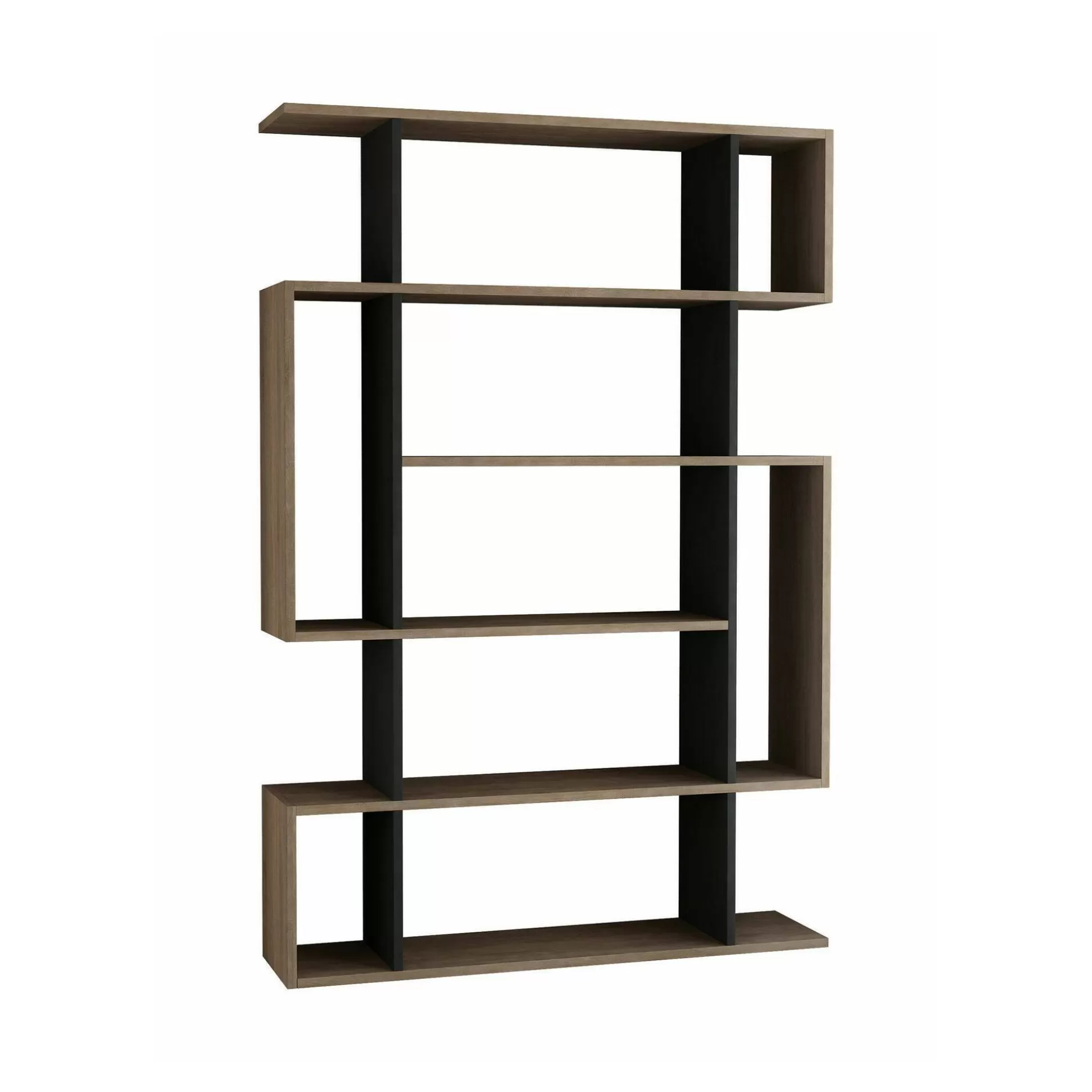 Dmora Librerie<Libreria Agamermis, 110x26h161 cm, Quercia e Antracite