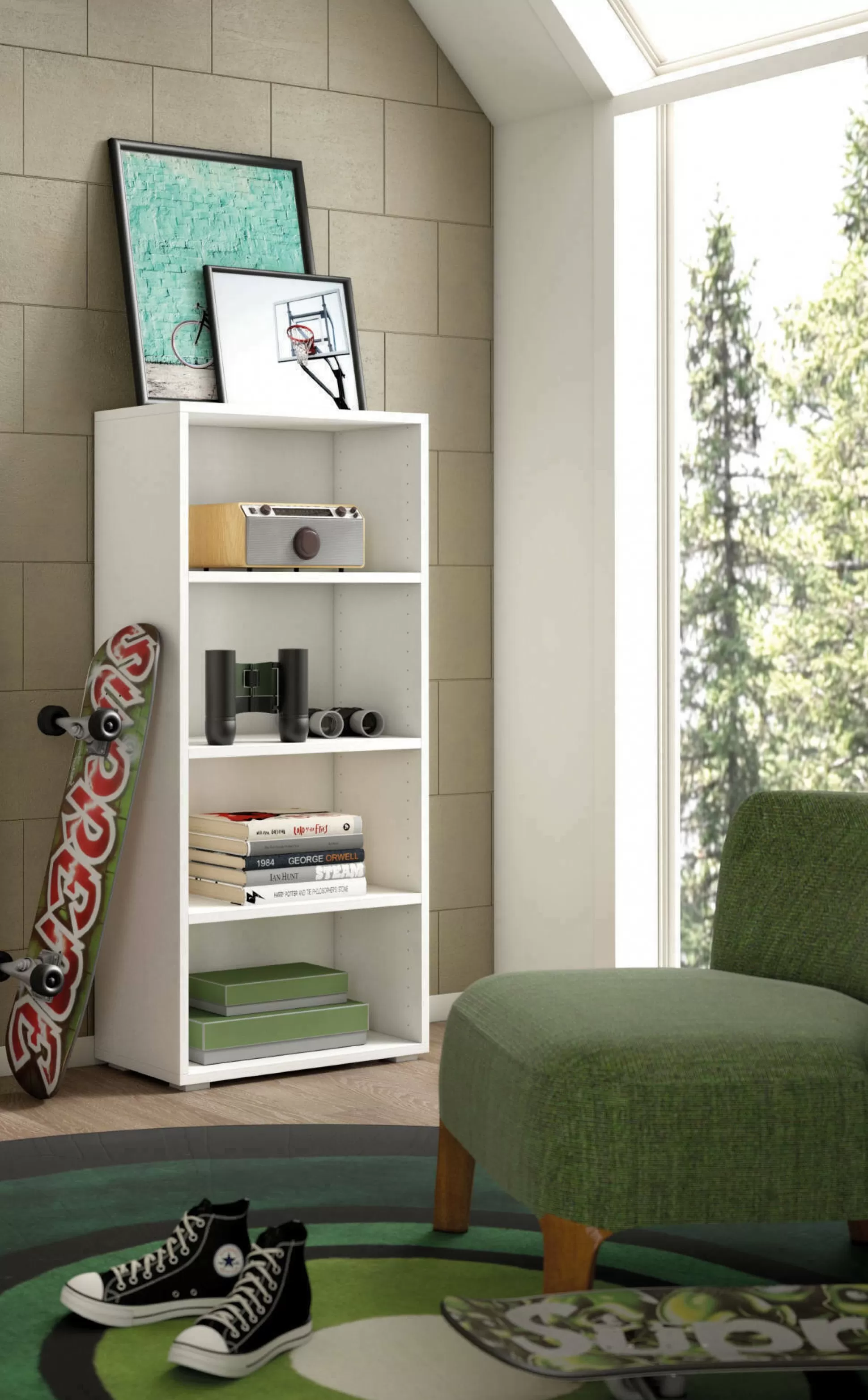 Dmora Librerie<Libreria Aky, 60x30h130 cm,