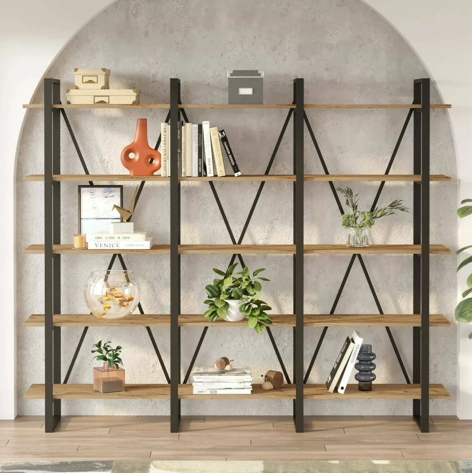 Dmora Librerie<Libreria Altano, 220x34h180 cm,