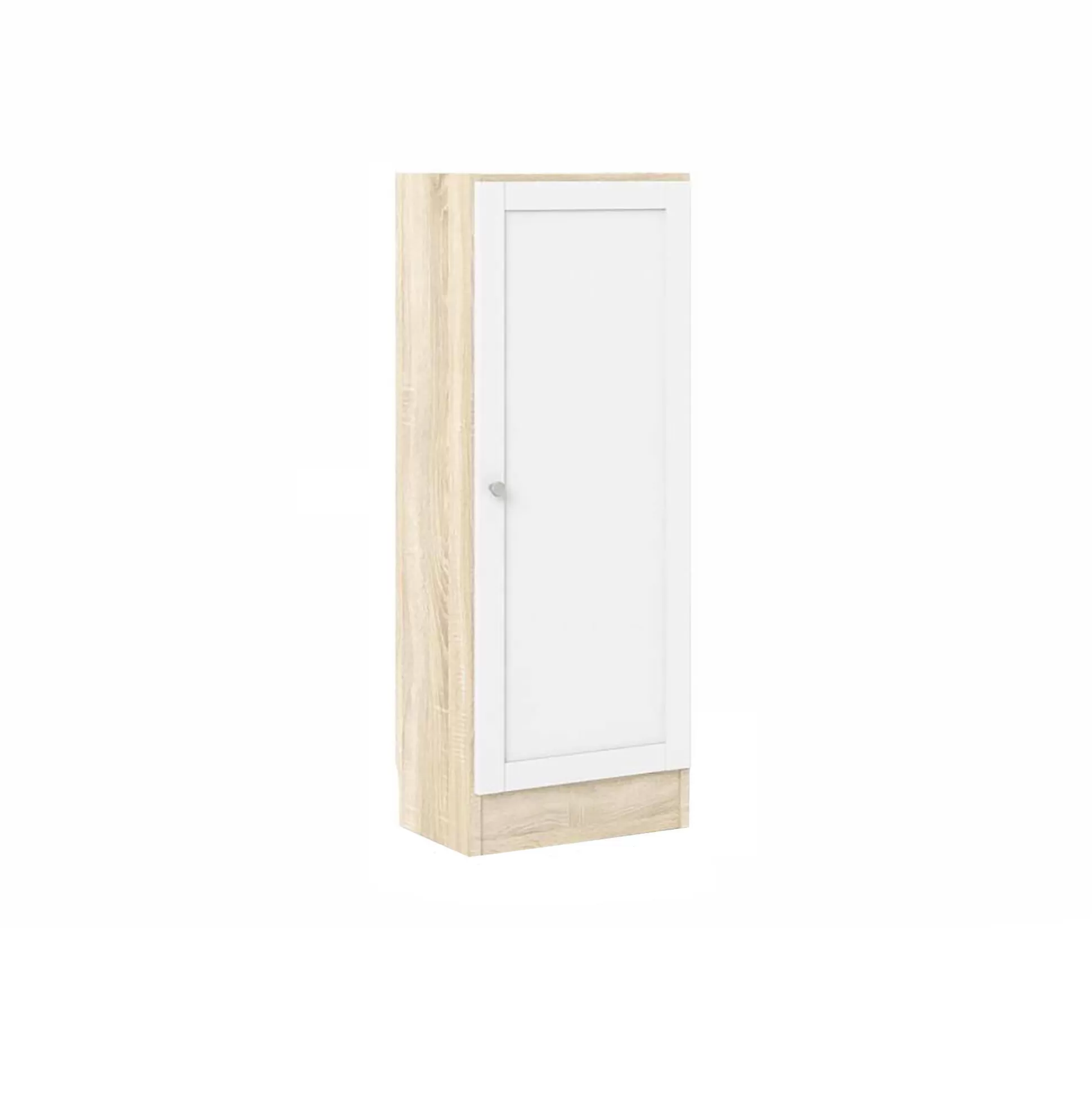 Dmora Librerie<Libreria Amedee, 28x41 h107 cm, Quercia e Bianco