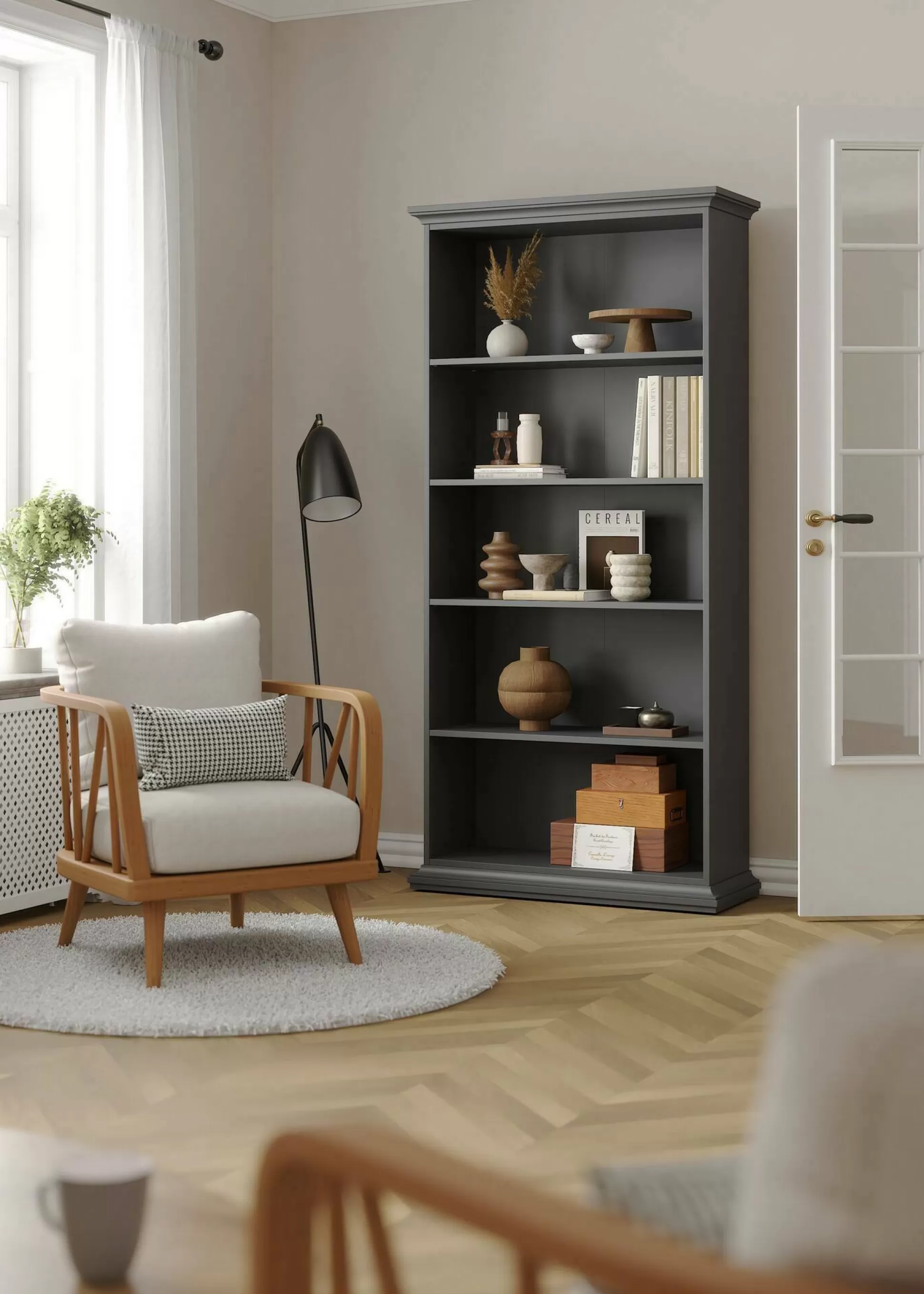 Dmora Librerie<Libreria Aragon, 37x96 h201 cm,