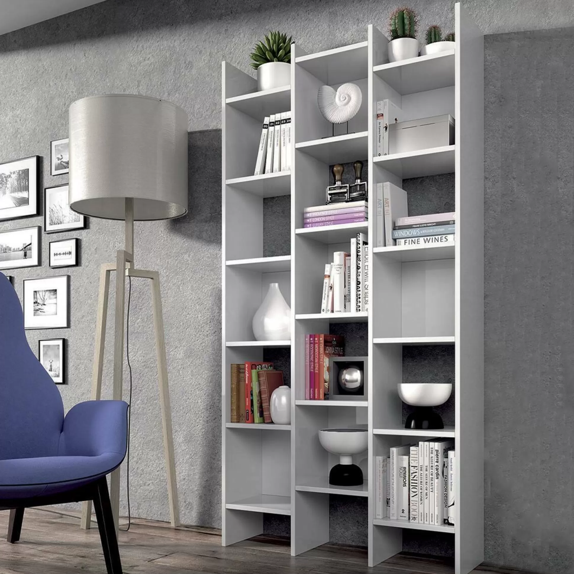 Dmora Librerie<Libreria Areca, 96x29h192 cm,