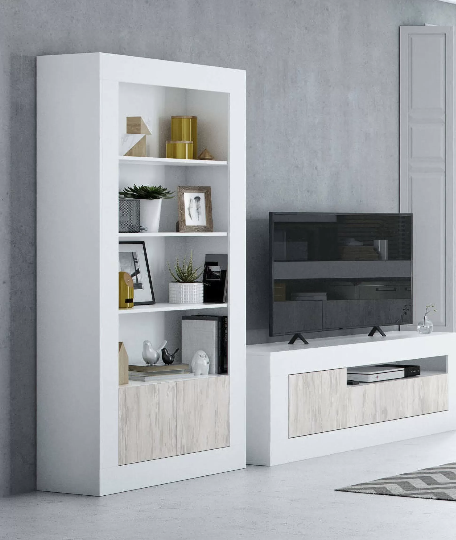 Dmora Librerie<Libreria Arinius, 94x35h181 cm, Bianco