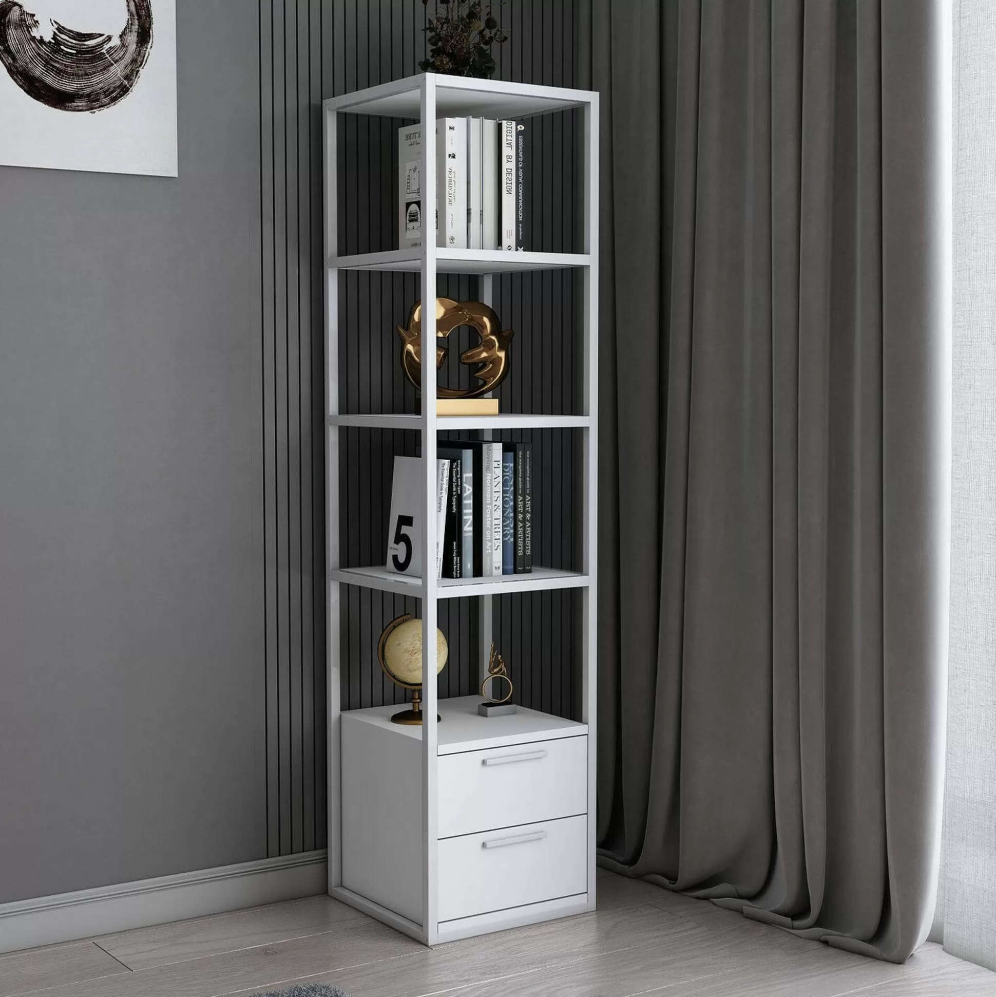 Dmora Librerie<Libreria Arsim, 39x39h169 cm,