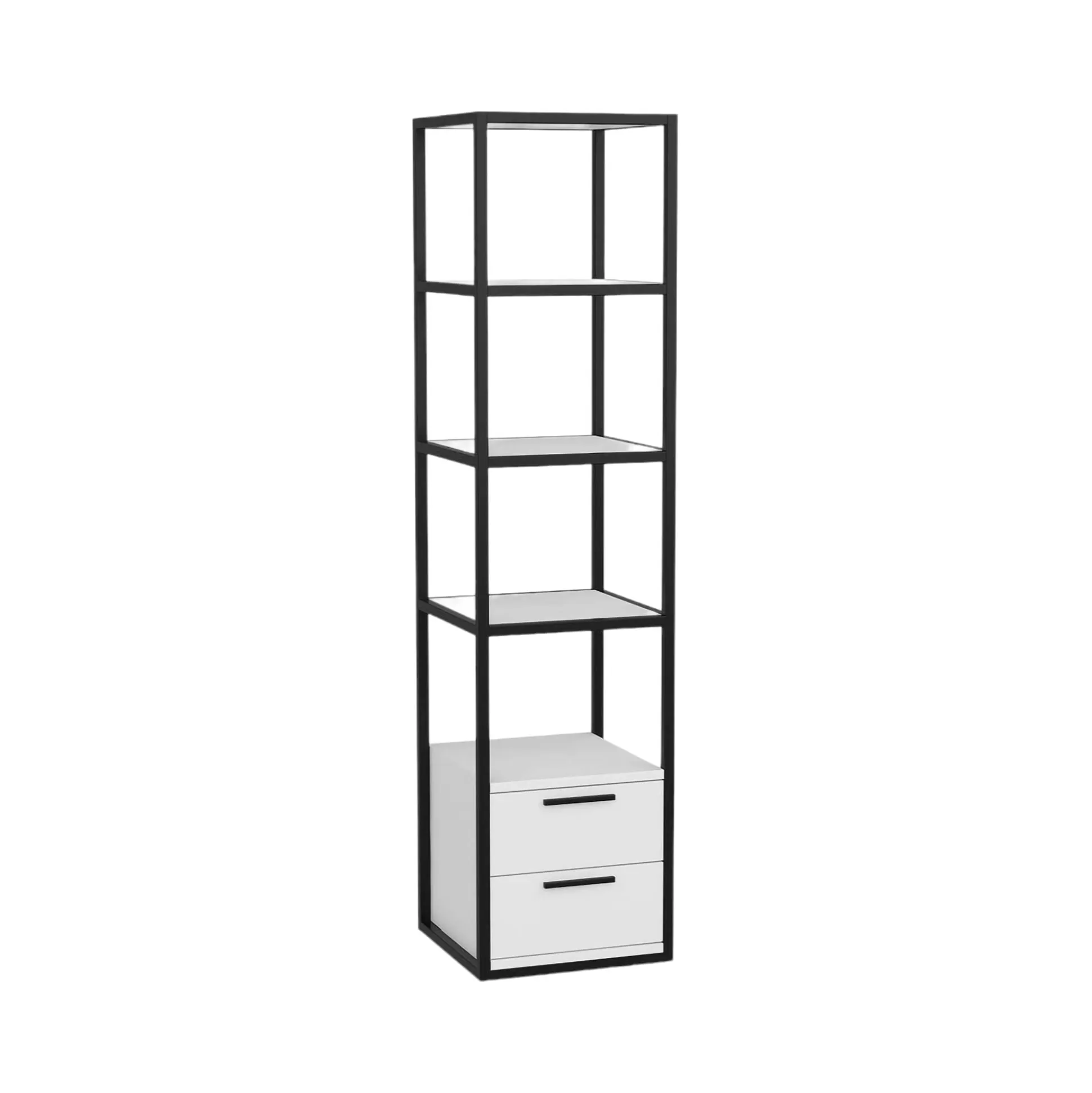 Dmora Librerie<Libreria Arsim, 39x39h169 cm, Bianco e Nero