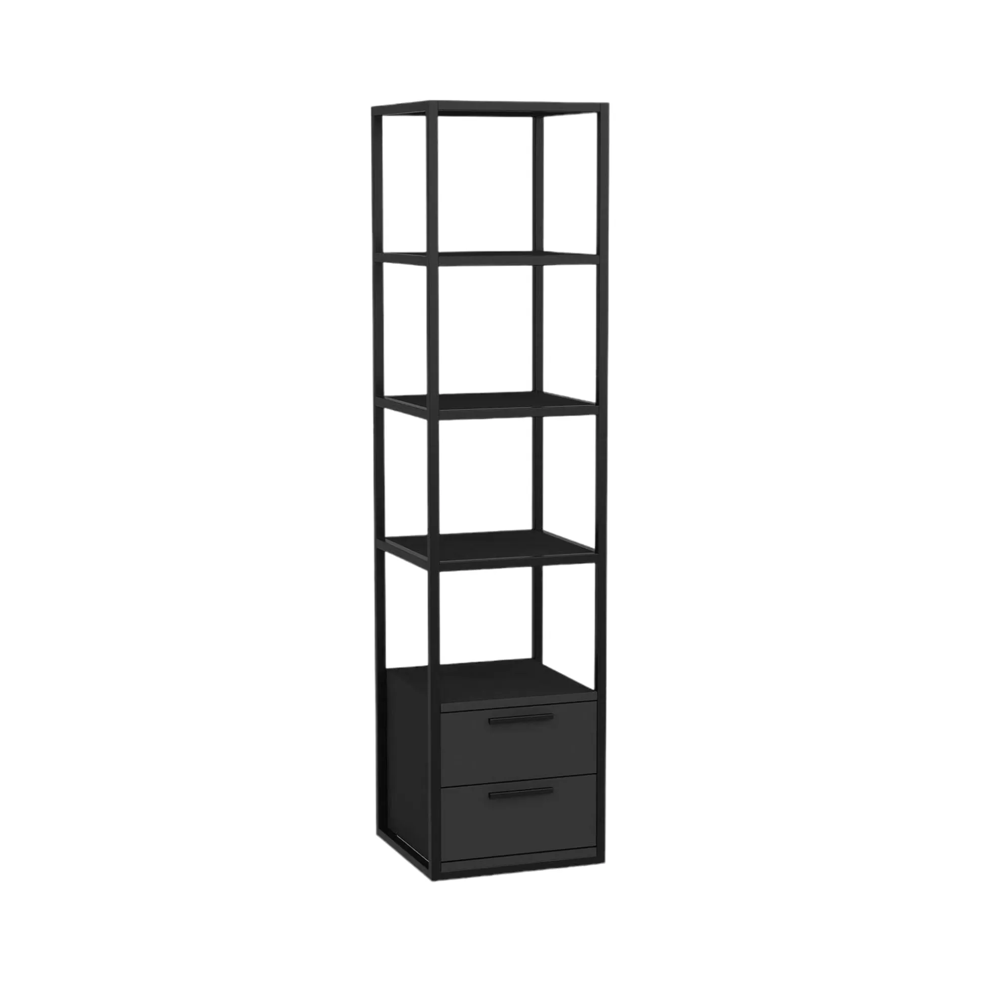 Dmora Librerie<Libreria Arsim, 39x39h169 cm, Nero e Antracite