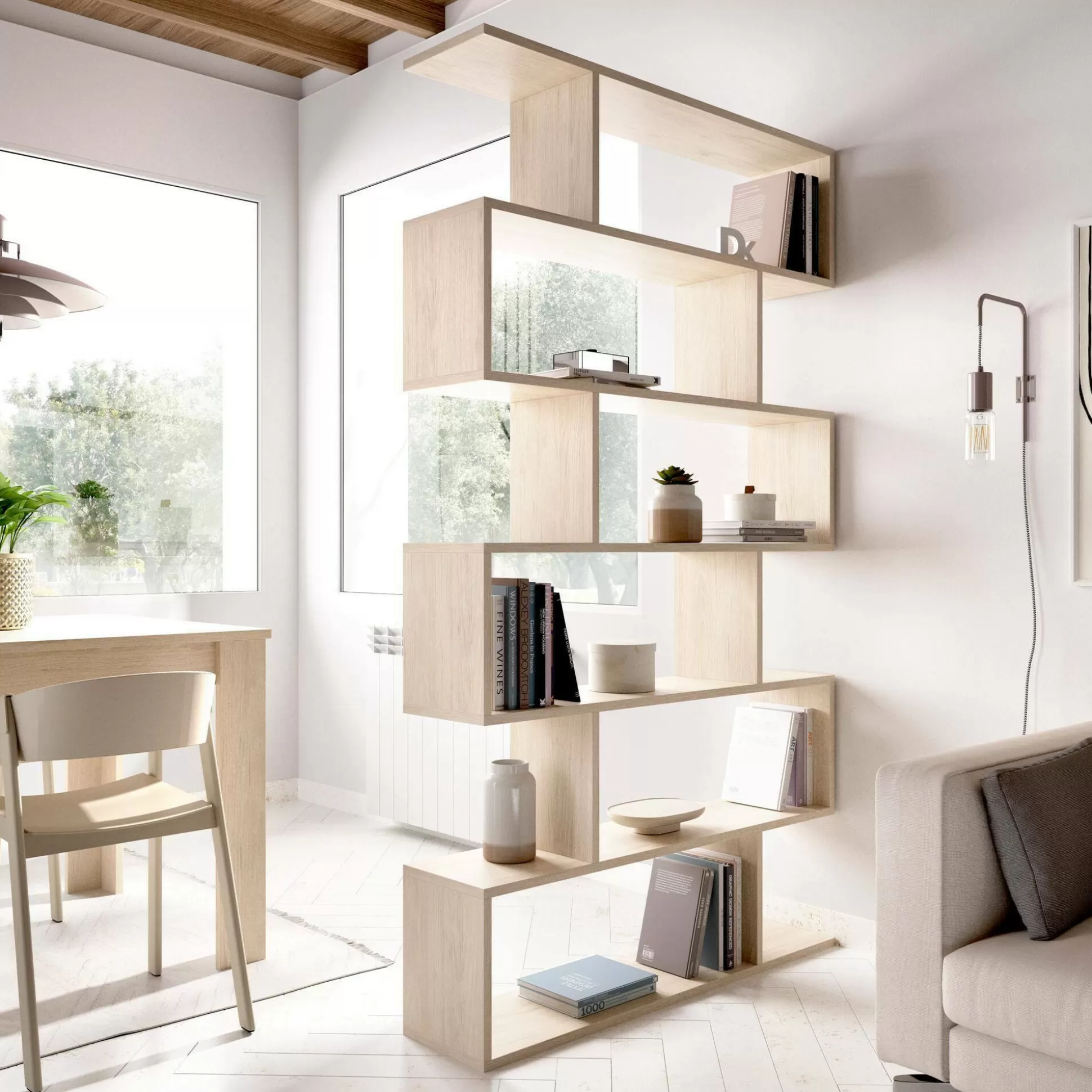 Dmora Librerie<Libreria As, 80x25h190 cm,