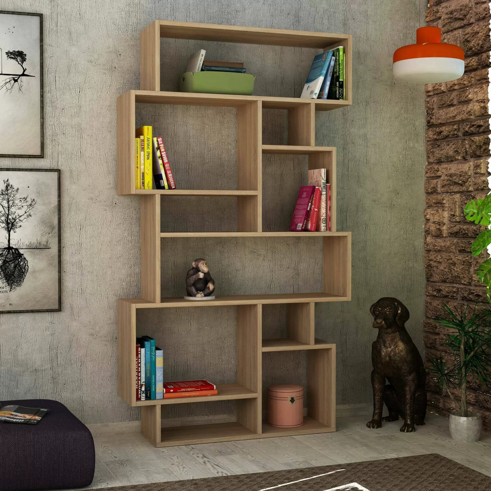 Dmora Librerie<Libreria Casimira, 96x26h169 cm,