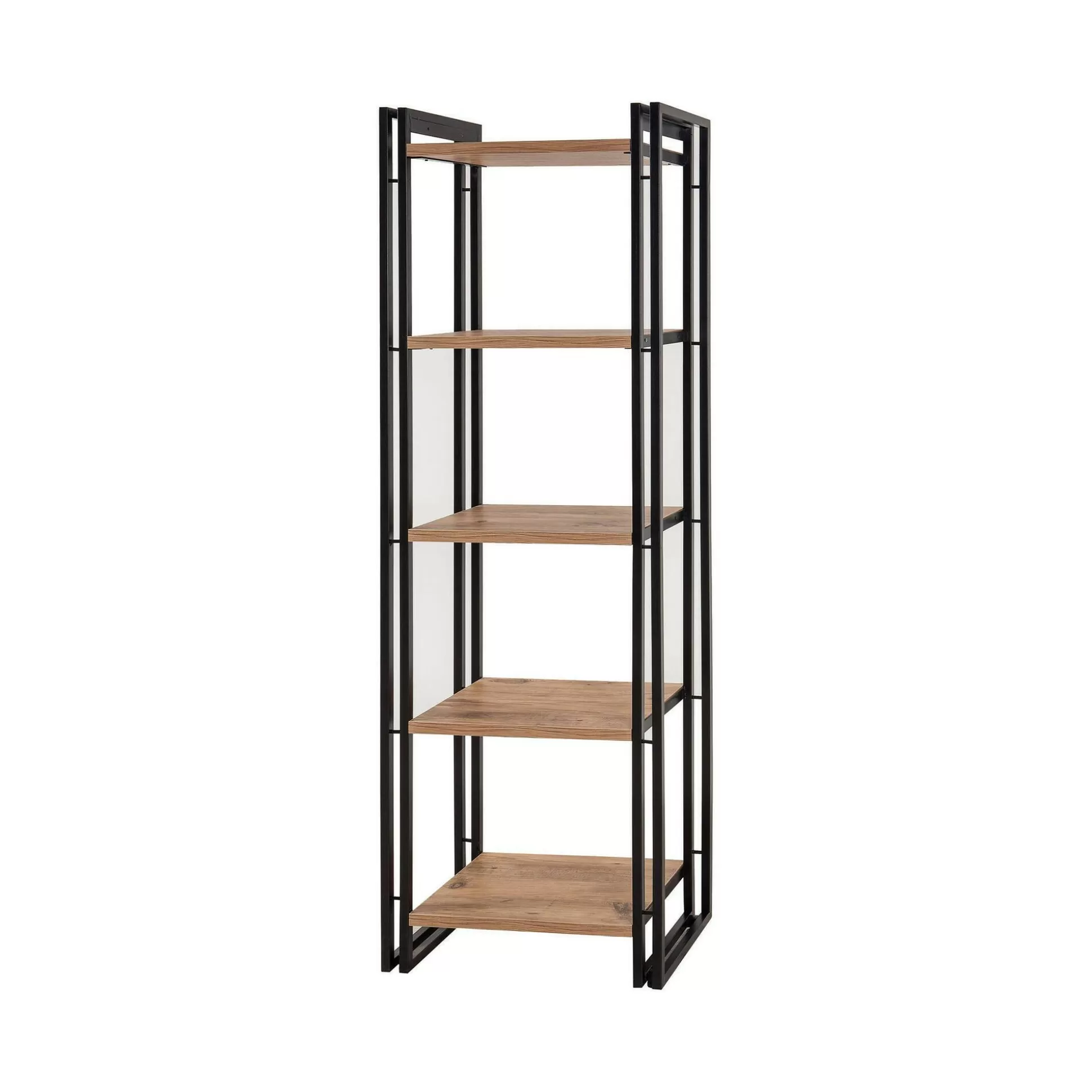 Dmora Librerie<Libreria Demetria, Quercia e Nero, 60x35h180 cm