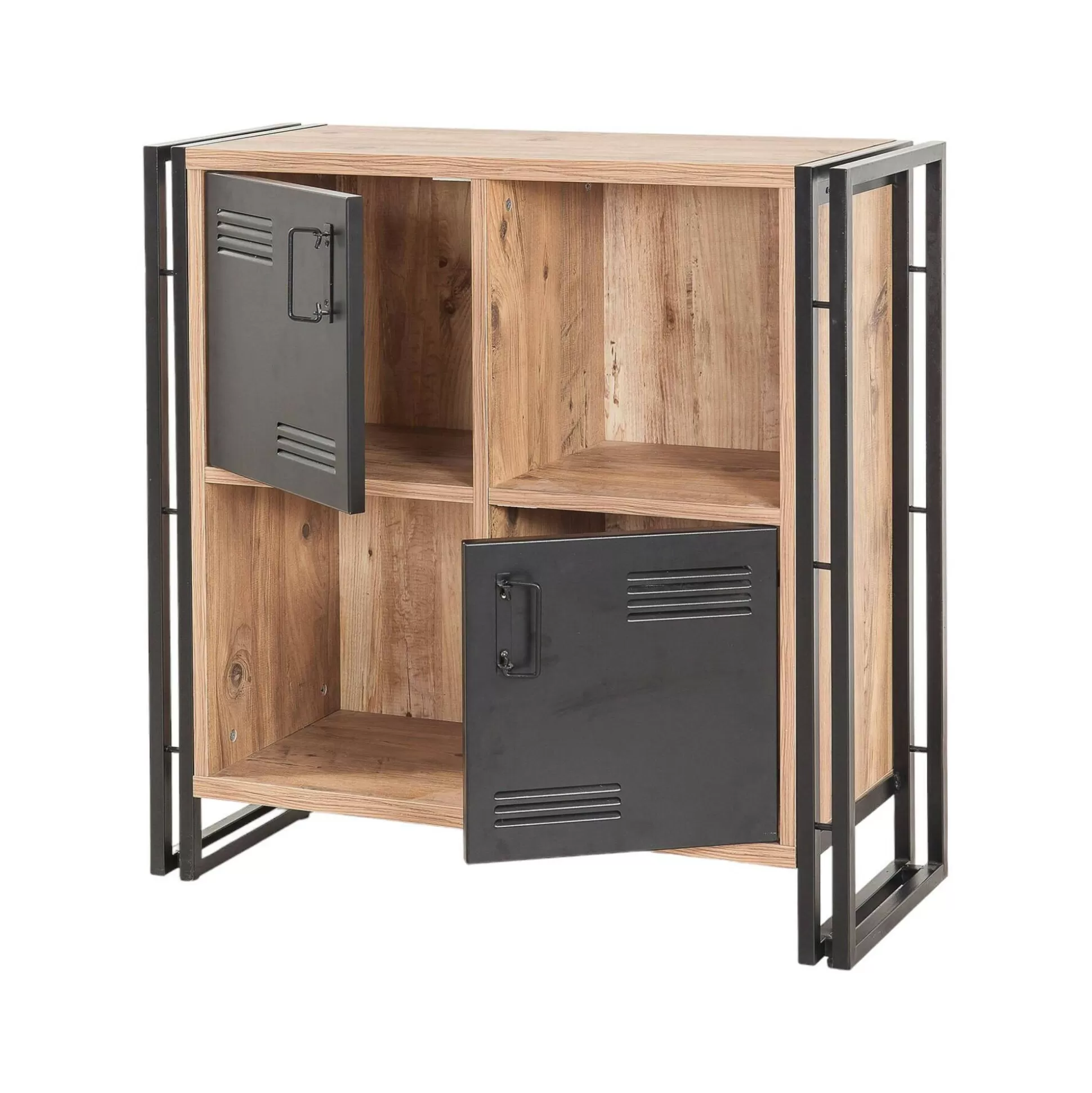 Dmora Librerie<Libreria Dpecorin, Quercia e Nero, 89x35h89 cm