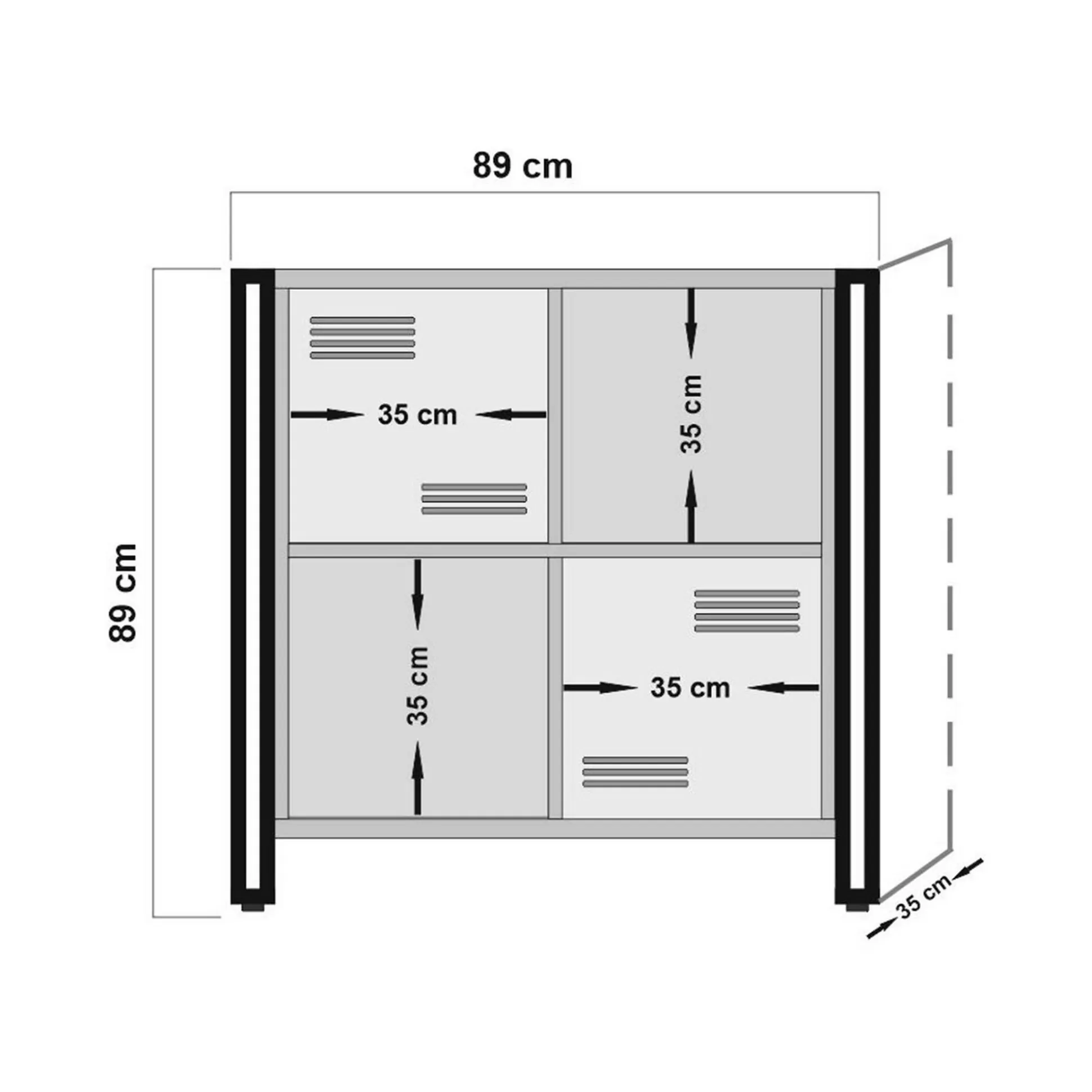 Dmora Librerie<Libreria Dpecorin, Quercia e Nero, 89x35h89 cm