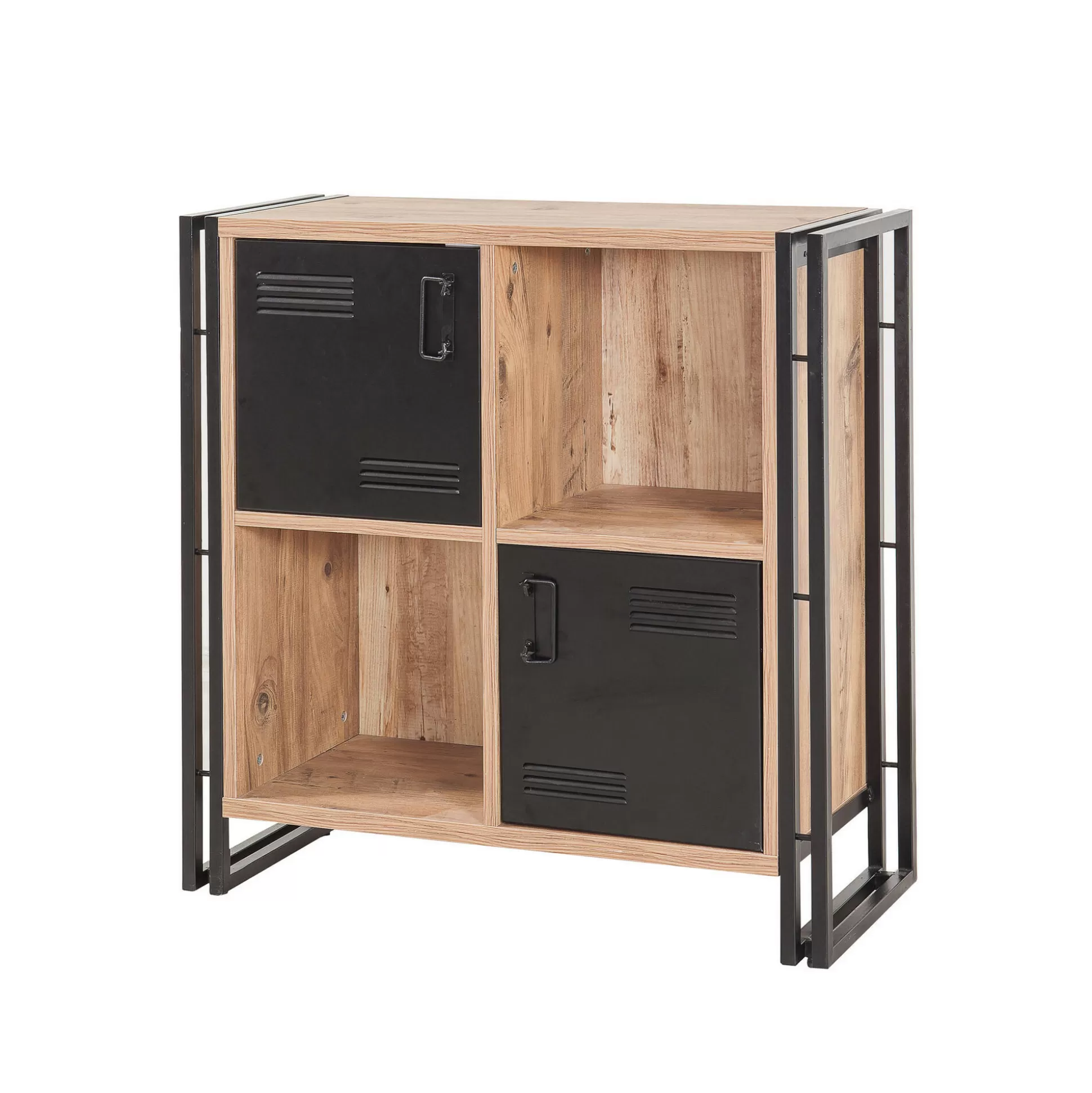 Dmora Librerie<Libreria Dpecorin, Quercia e Nero, 89x35h89 cm