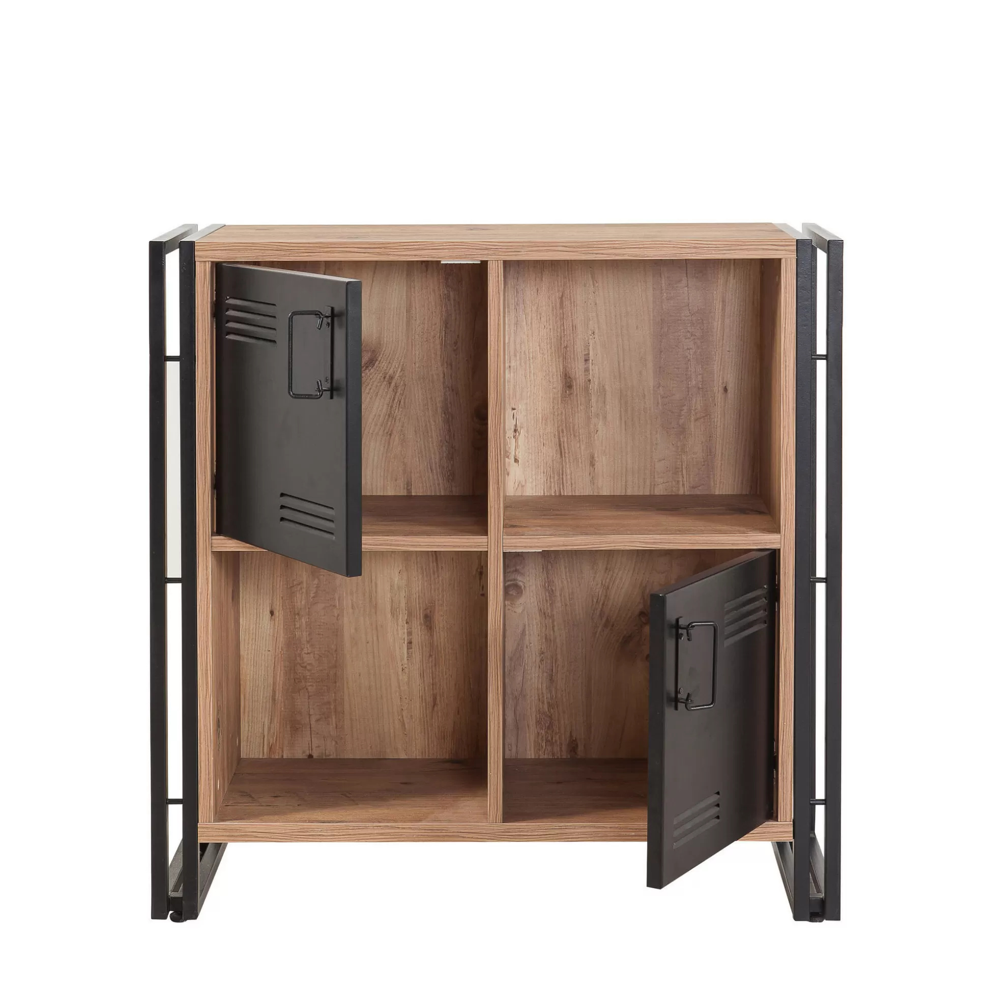 Dmora Librerie<Libreria Dpecorin, Quercia e Nero, 89x35h89 cm