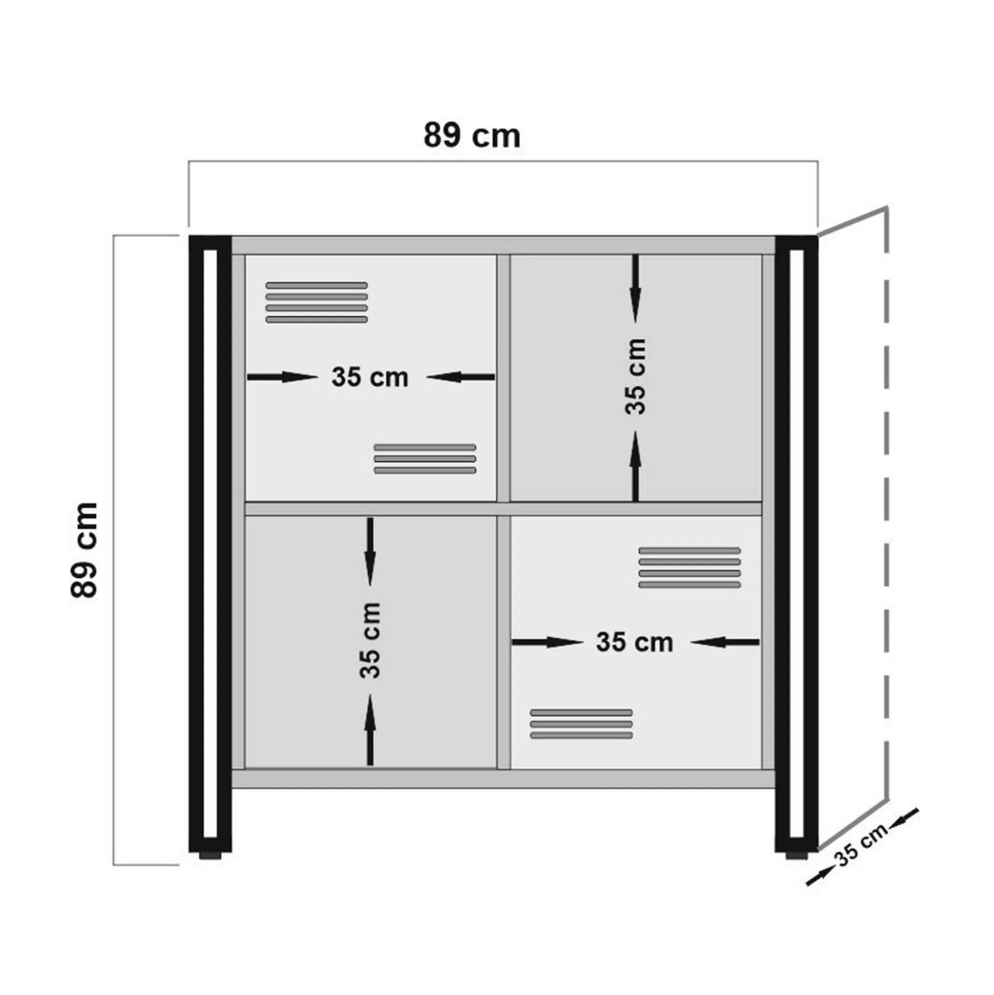Dmora Librerie<Libreria Dpecorin, Quercia e Nero, 89x35h89 cm