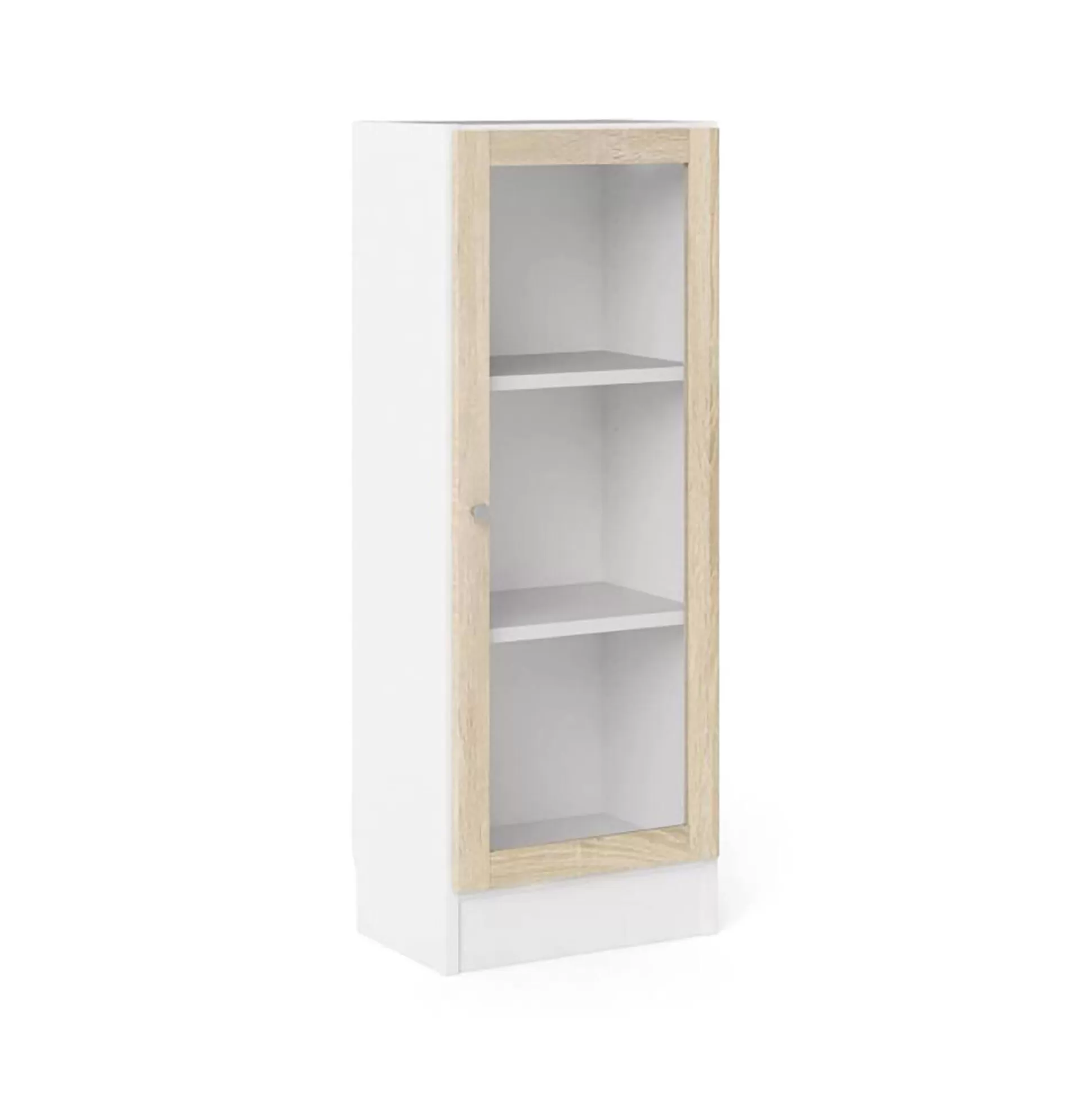 Dmora Librerie<Libreria Dsivigli, 28x41 h107 cm, Bianco e Quercia