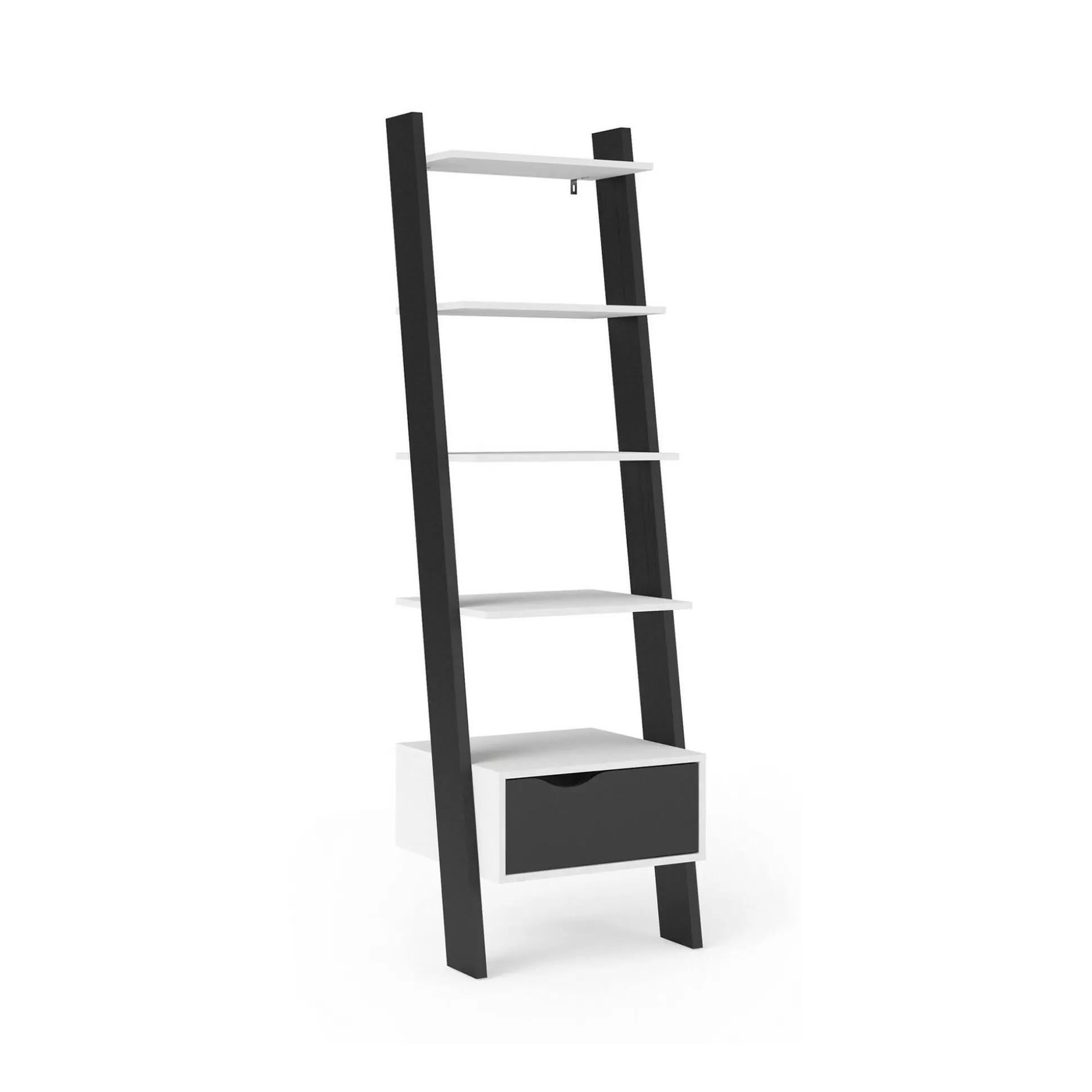 Dmora Librerie<Libreria Dsol, 55x48 h180 cm, Bianco e Nero