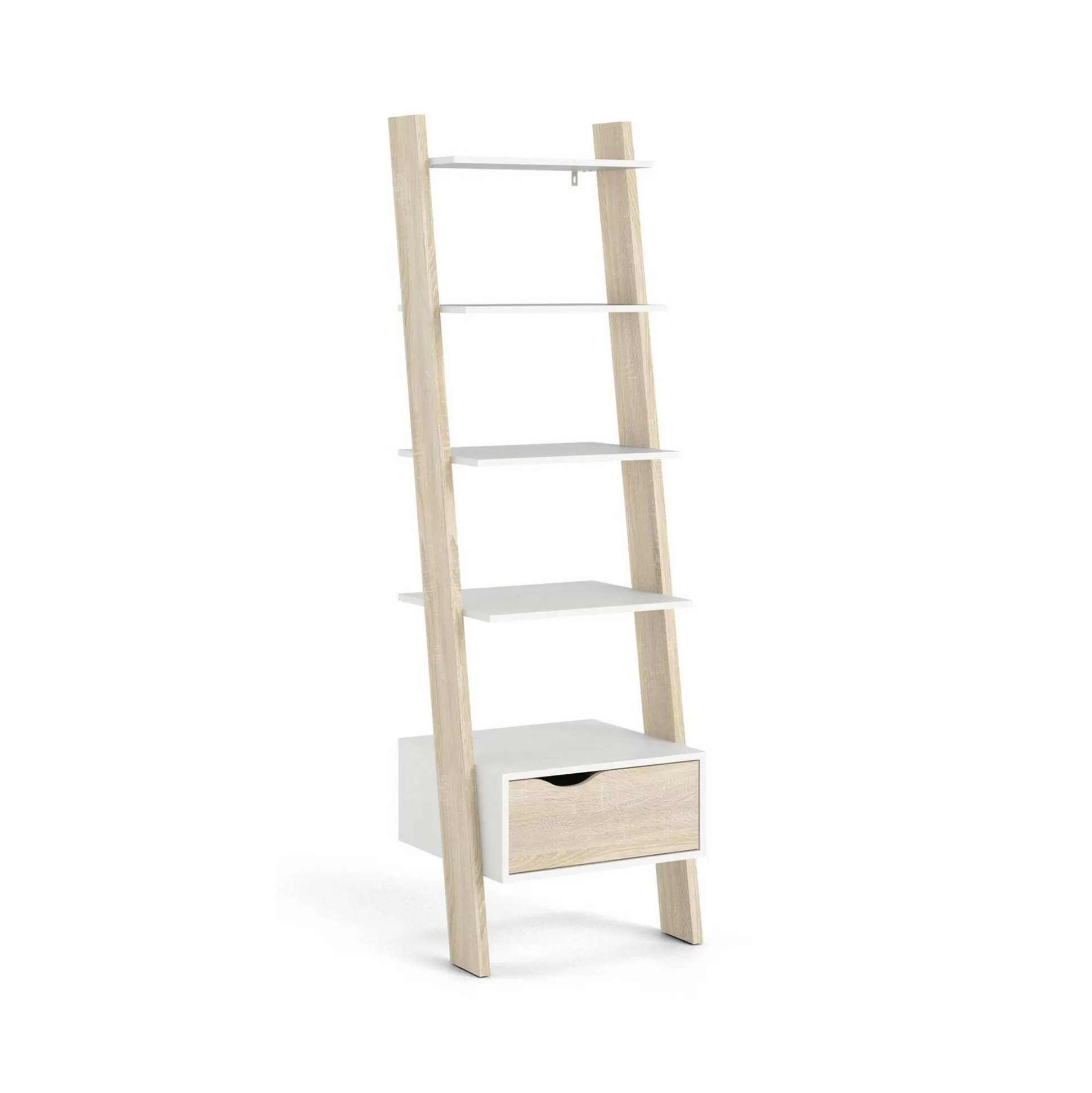 Dmora Librerie<Libreria Dsol, 55x48 h180 cm, Bianco e Quercia