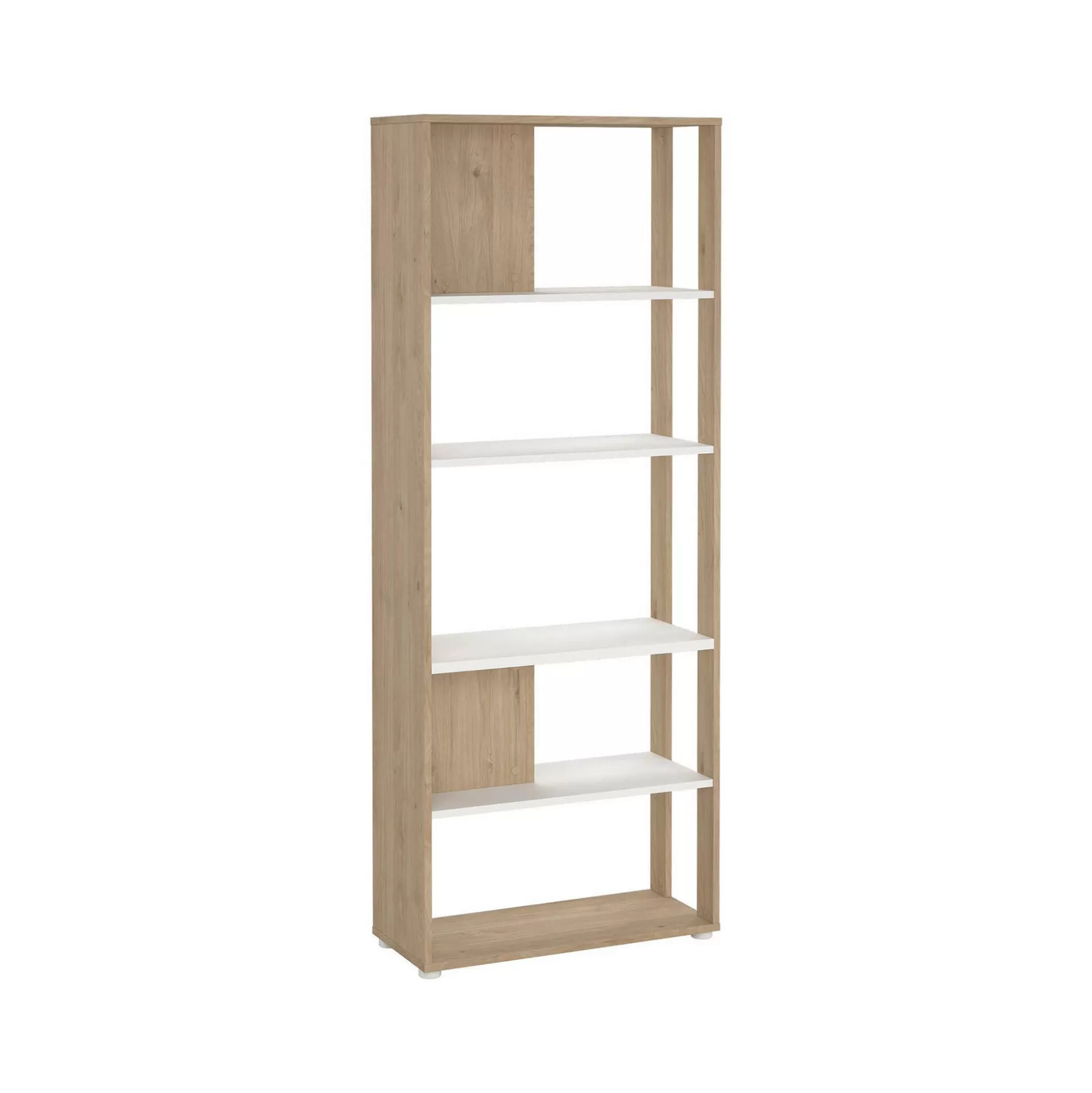 Dmora Librerie<Libreria Dspelt, 34x80 h205 cm, Rovere e Bianco