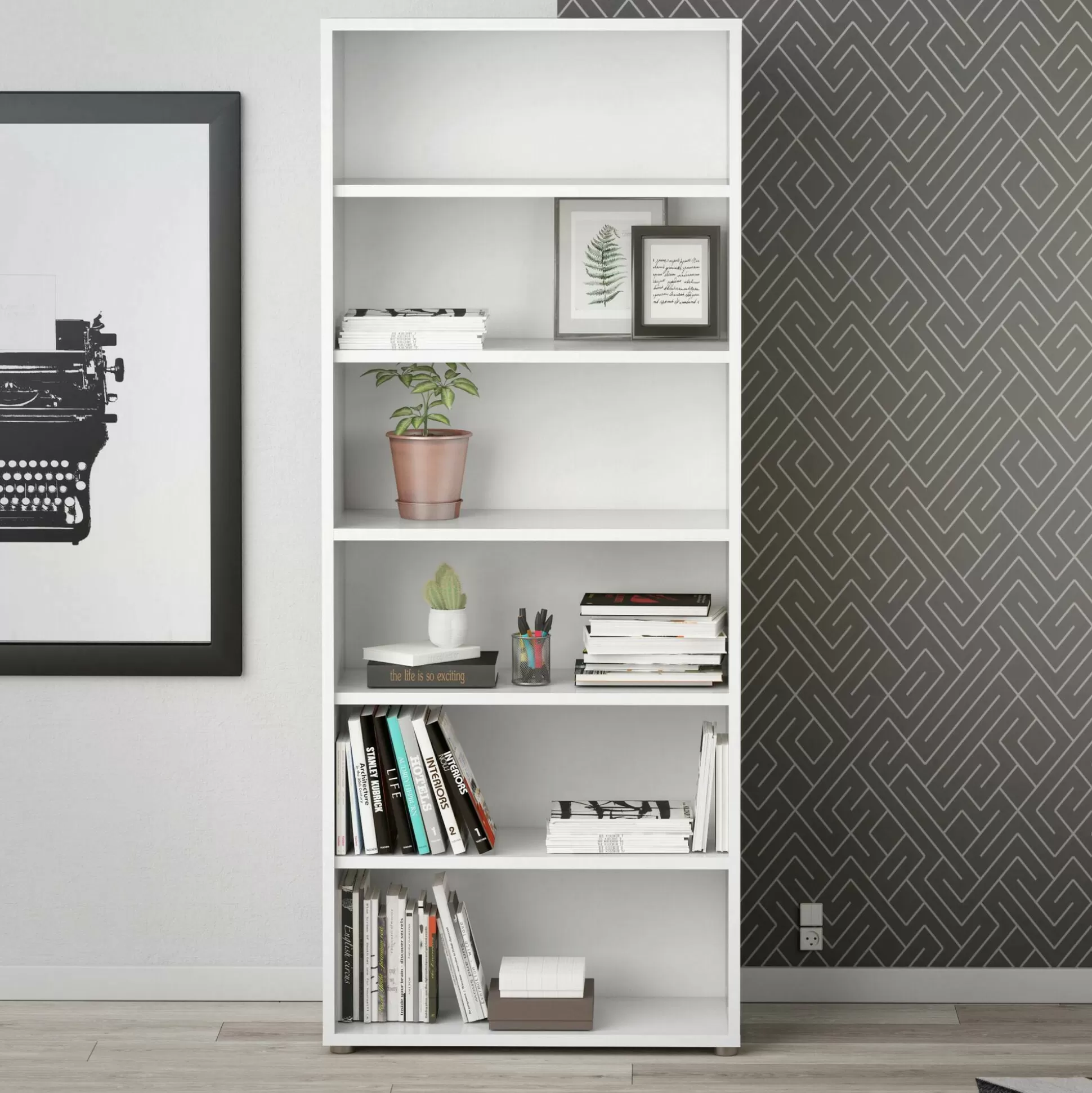 Dmora Librerie<Libreria Dtenton, 89x40 h222 cm,