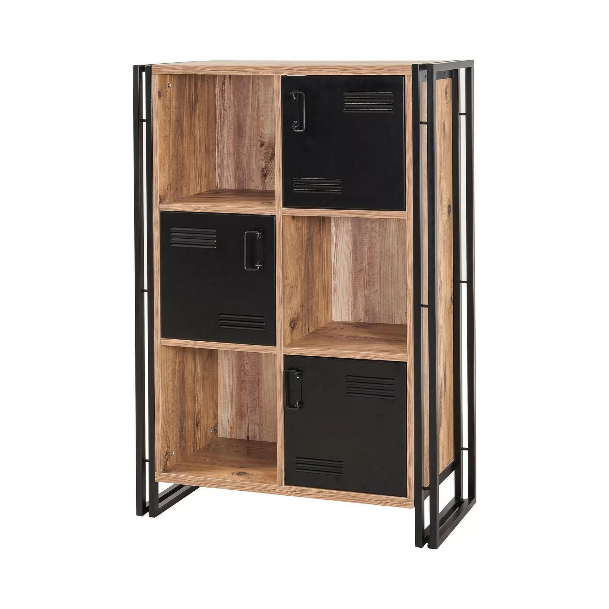 Dmora Librerie<Libreria Ercolina, Quercia e Nero, 89x35h127 cm